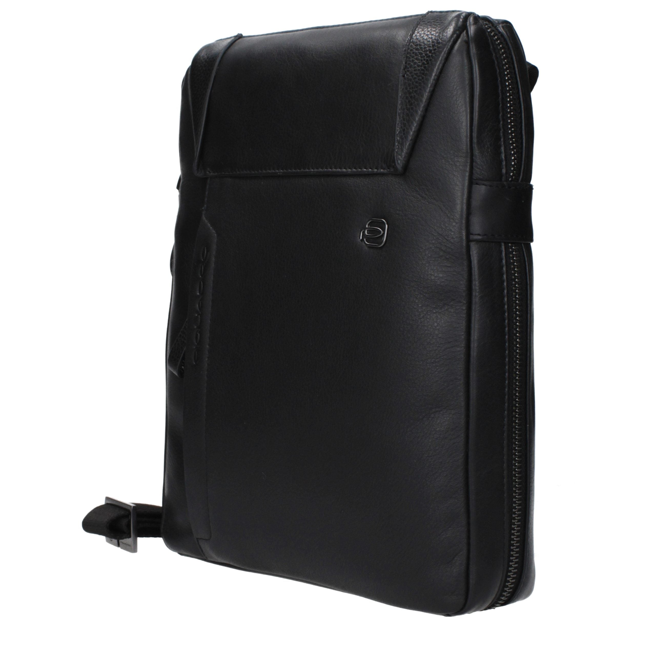 Piquadro Black Leather Crossbody Bag