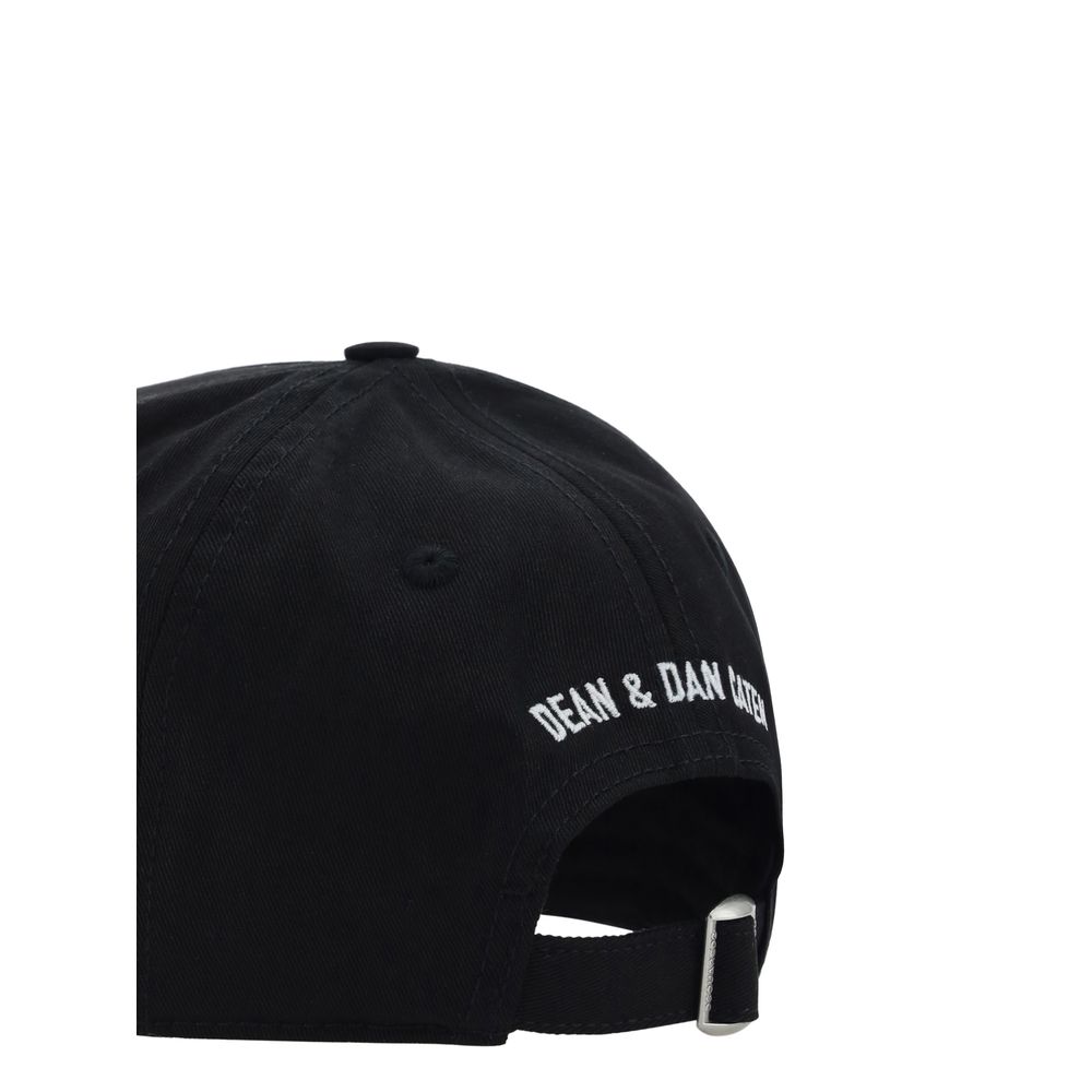 Dsquared² Black Cotton Cap (Baseball Hat)
