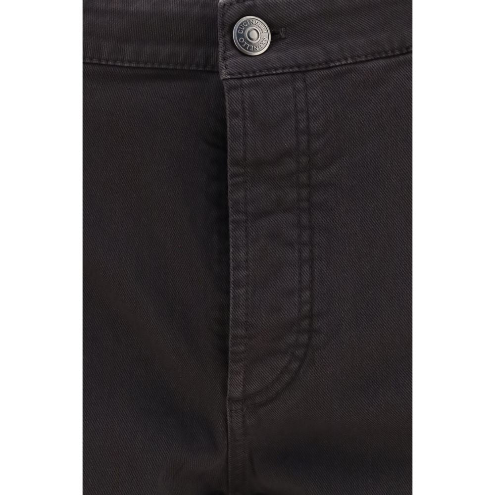 Brunello Cucinelli Brown Cotton Casual Pants