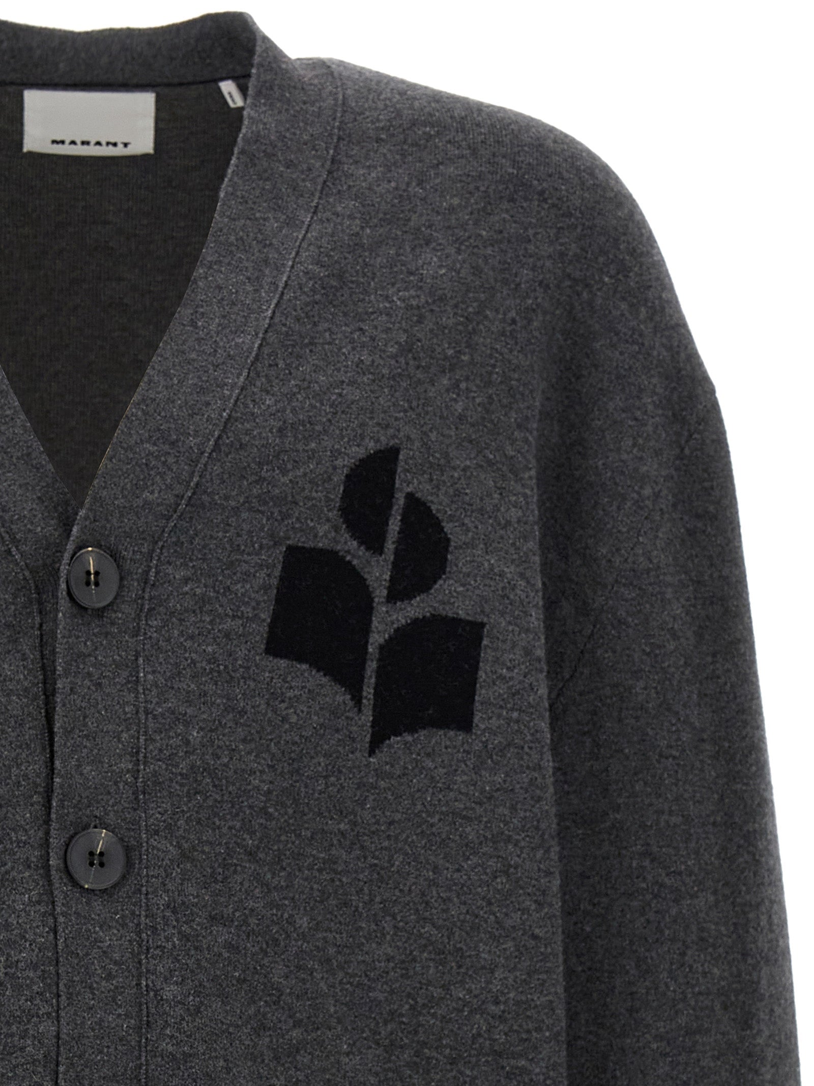 MARANT Gray Cotton Cardigan
