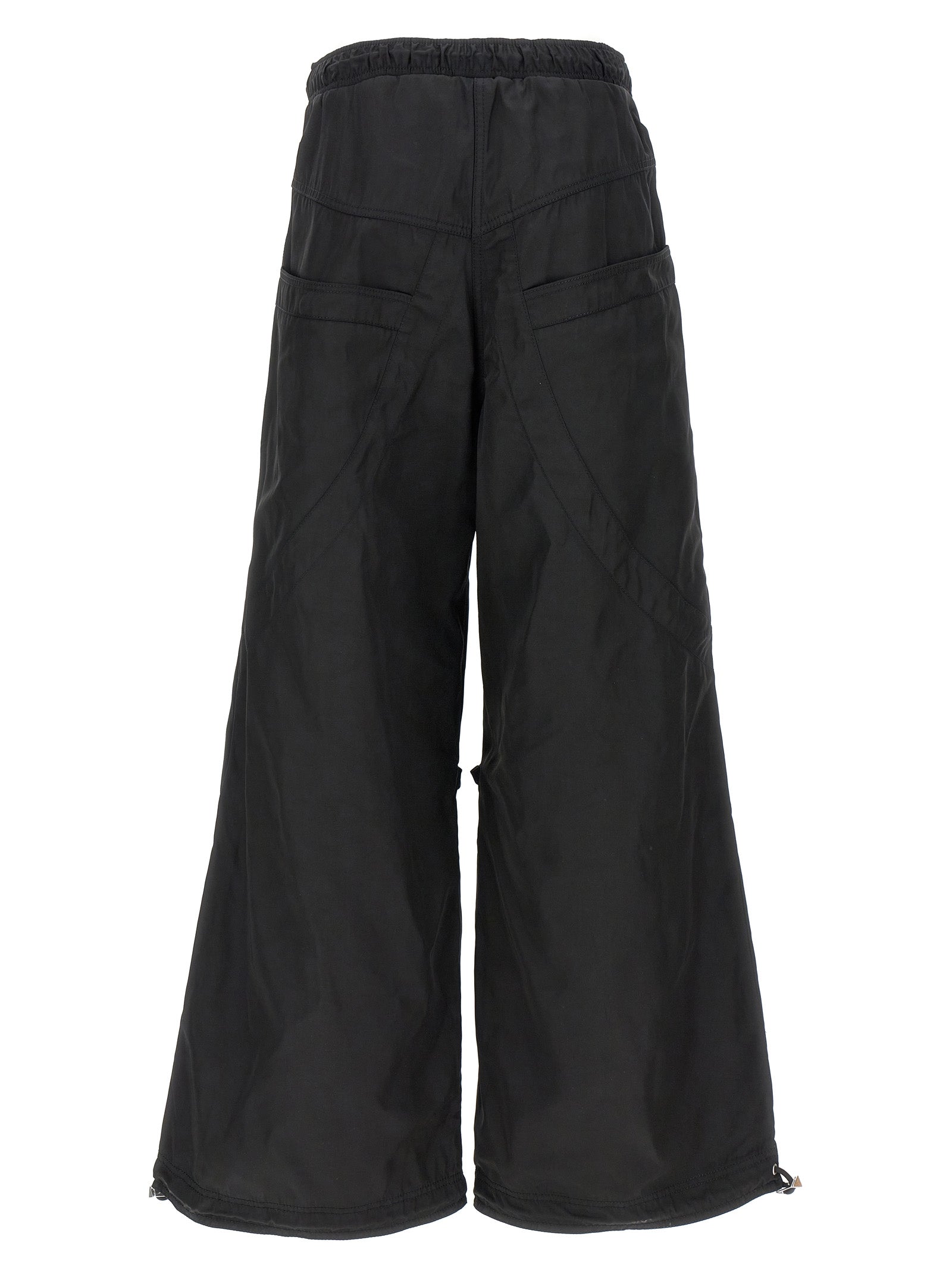 The Attico Black Polyester Casual Pants