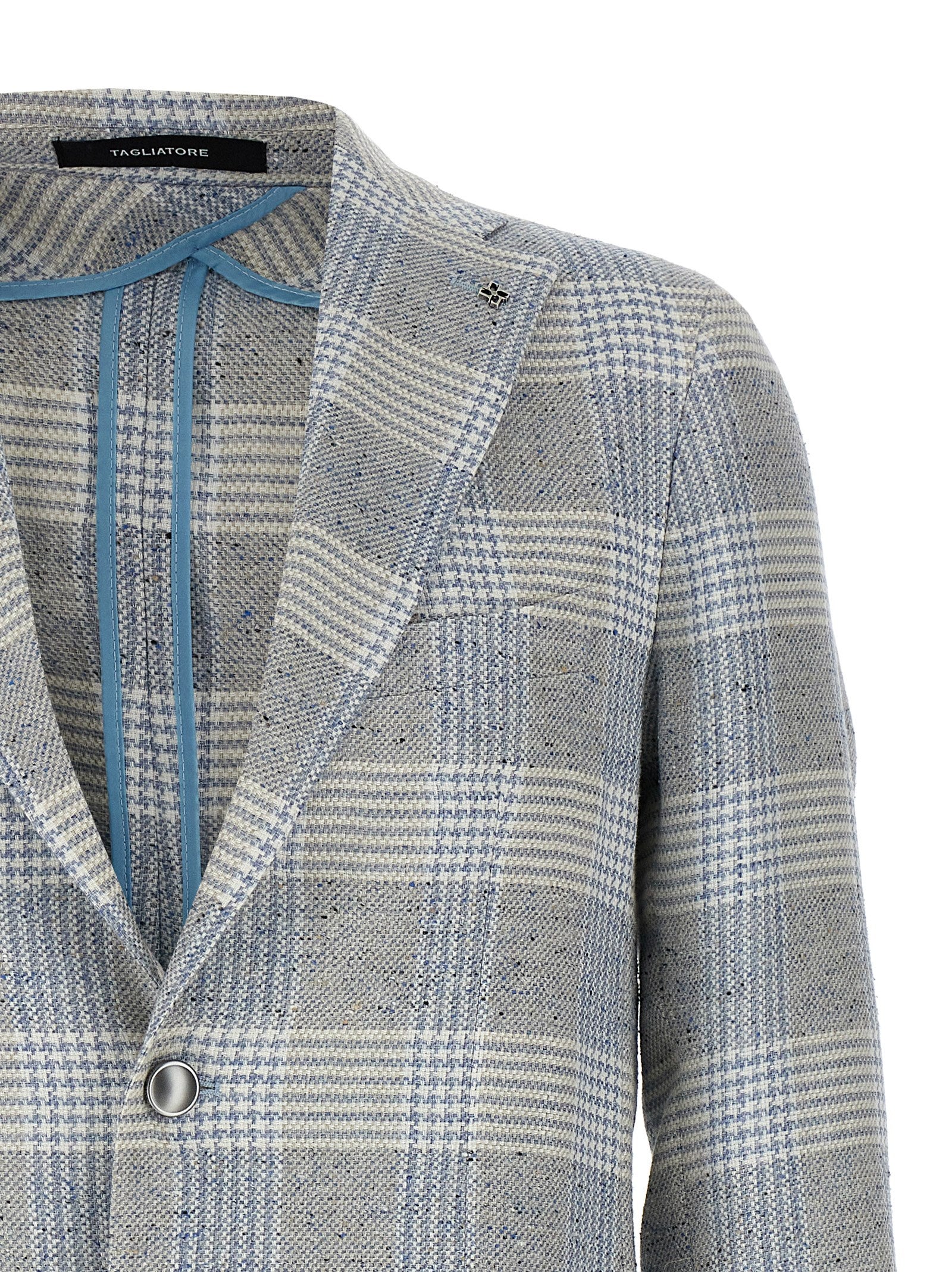 Tagliatore Blue Cotton Blazer