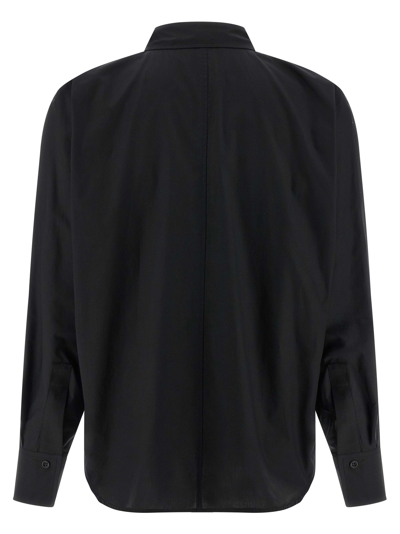 NUDE Black Cotton Blouse