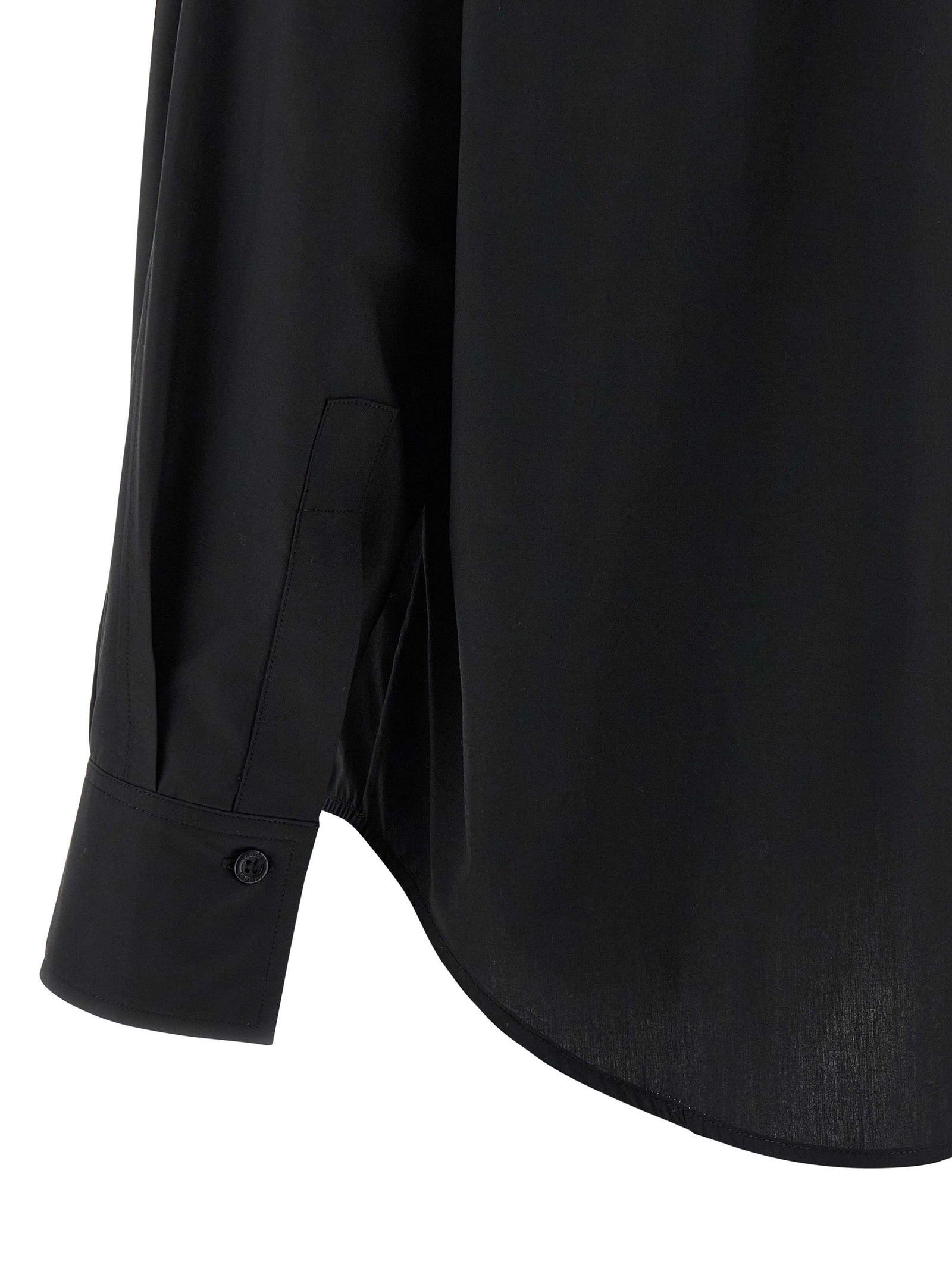 NUDE Black Cotton Blouse