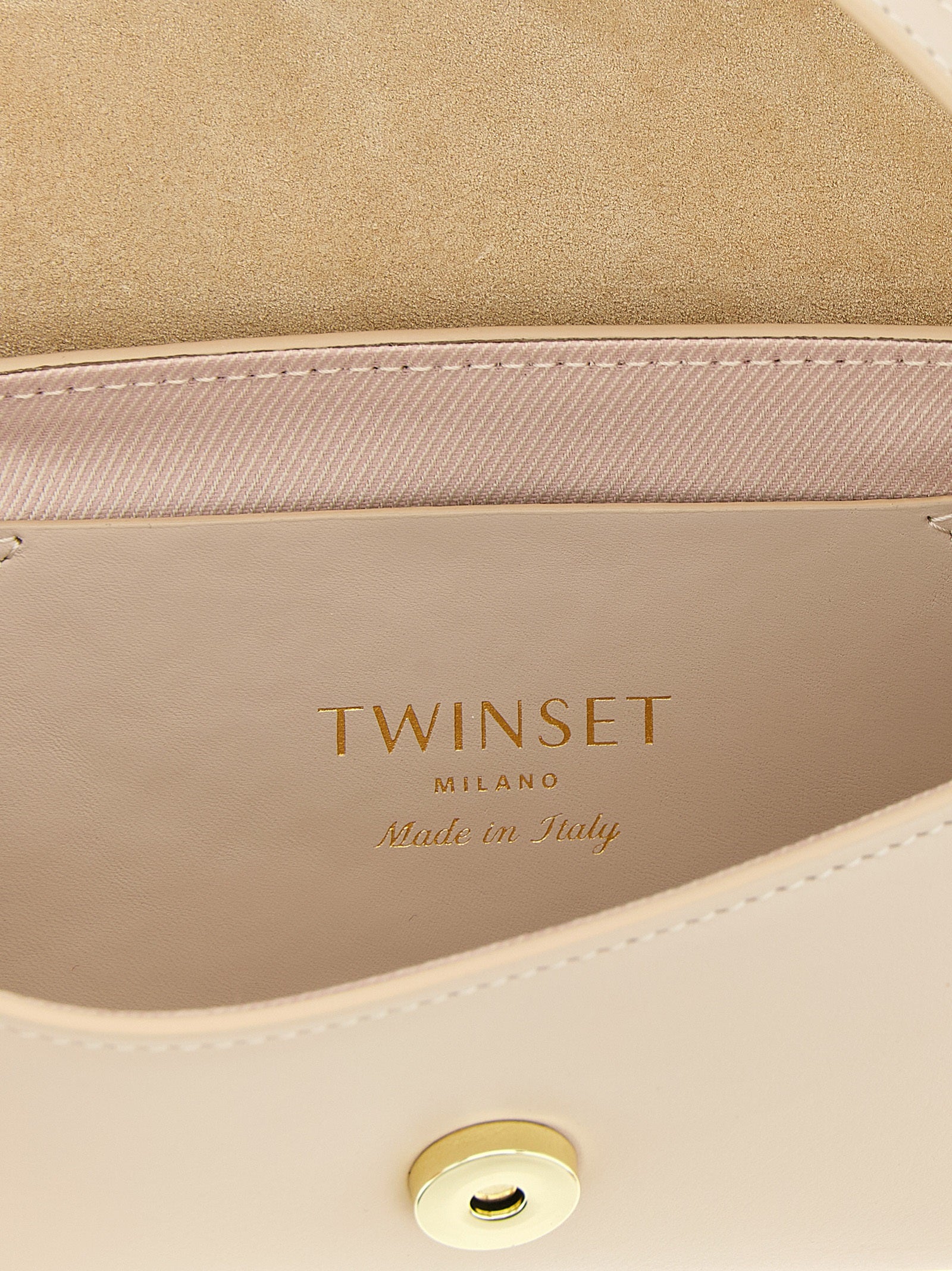 Twinset White Leather Shoulder Bag