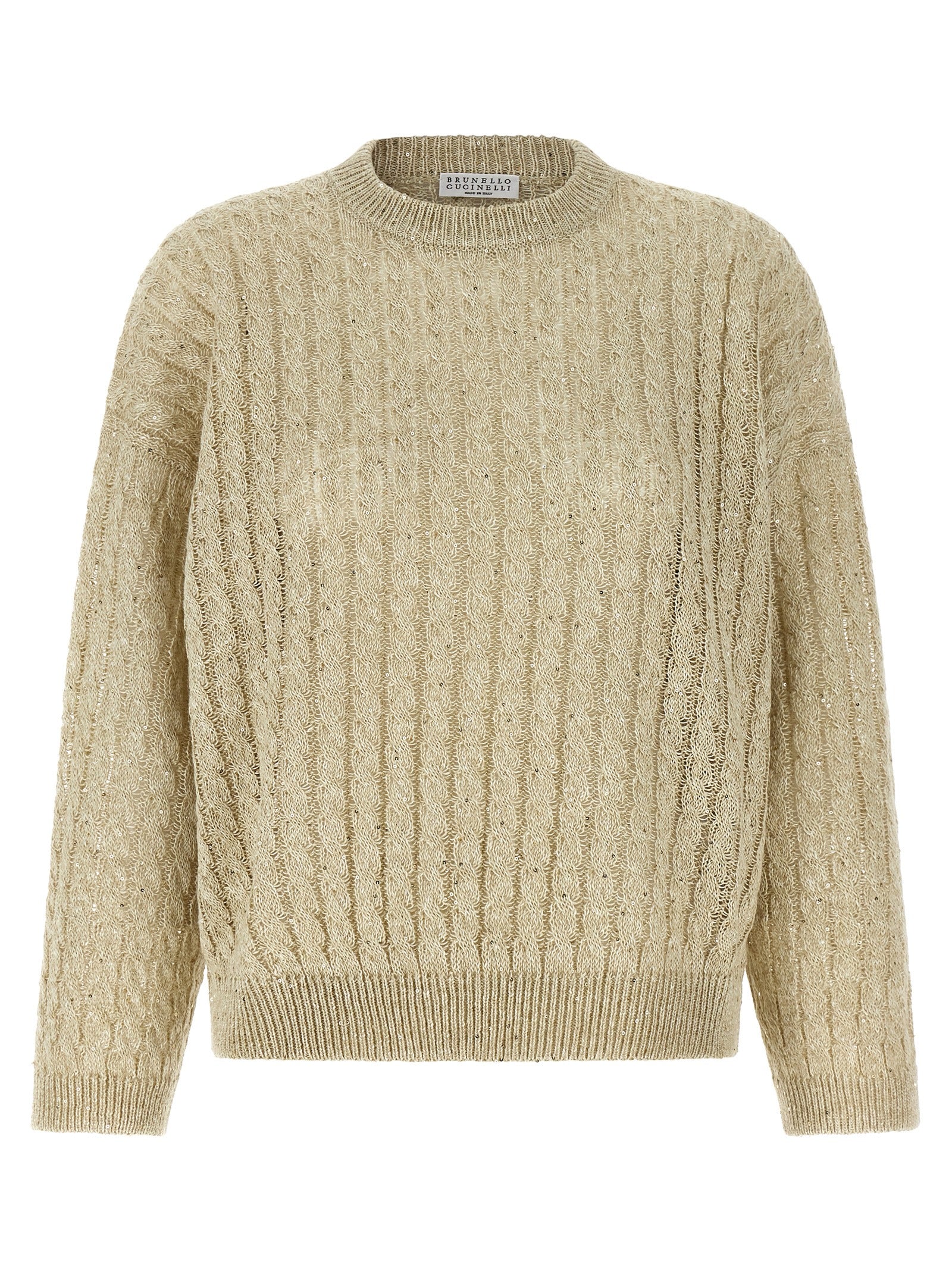 Brunello Cucinelli Beige Linen Cardigan