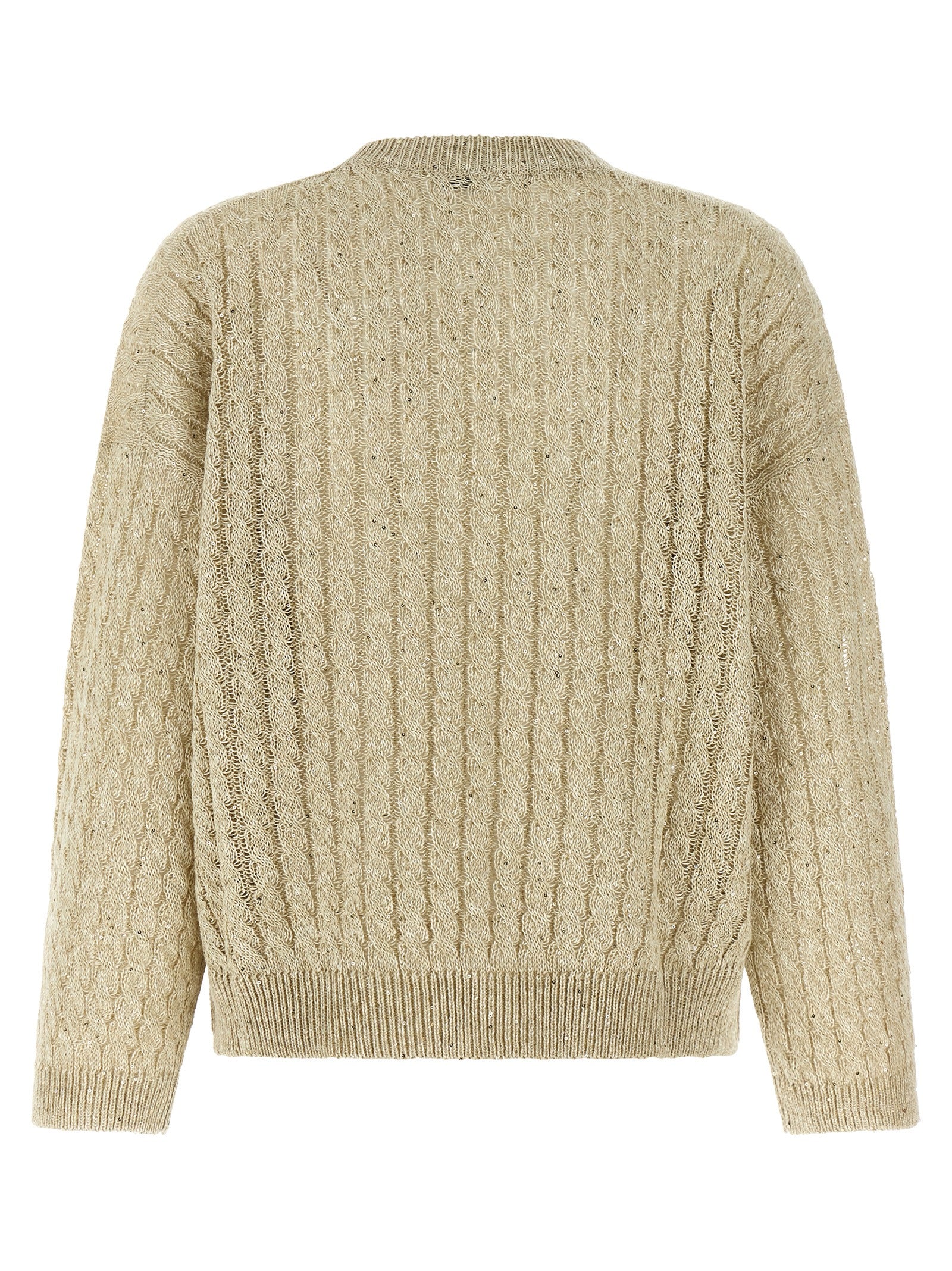Brunello Cucinelli Beige Linen Cardigan