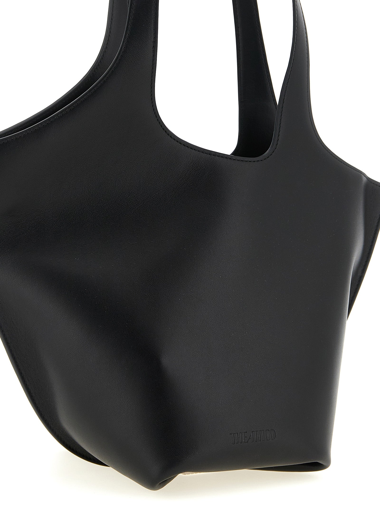 The Attico Black Calfskin Shoulder Bag