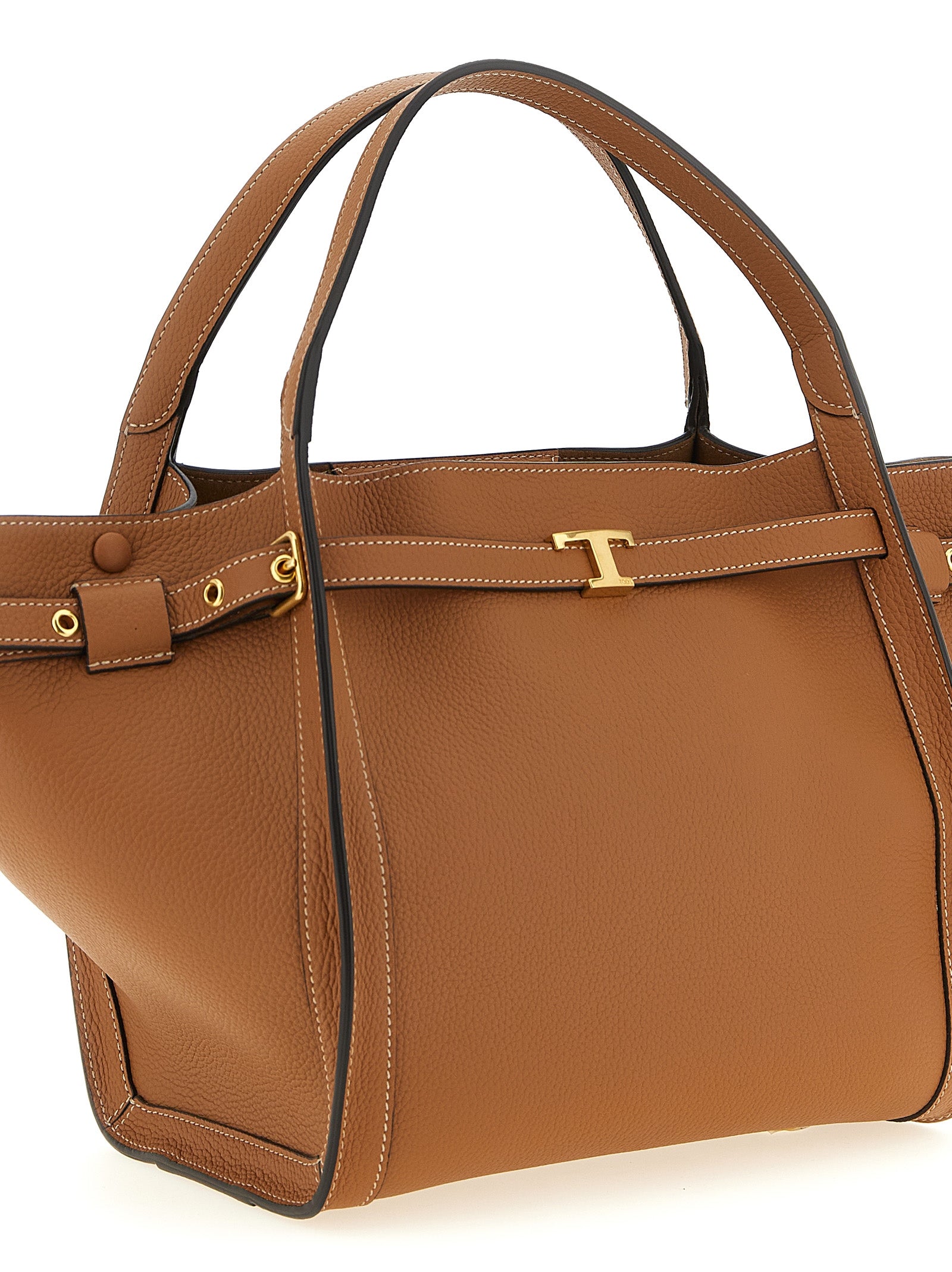 Tod's Brown Calfskin Tote Bag