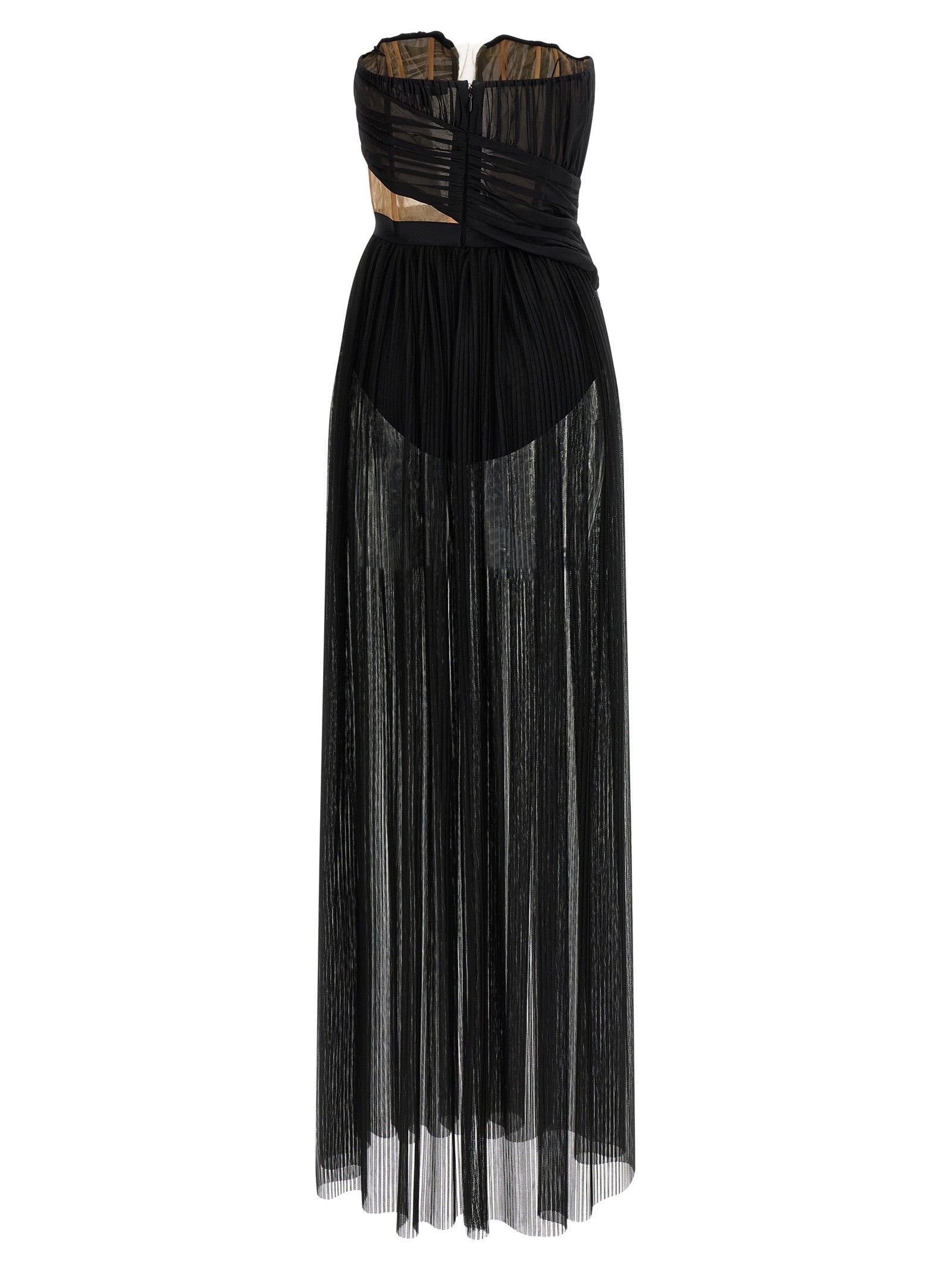 Nensi Dojaka Black Viscose Long Dress
