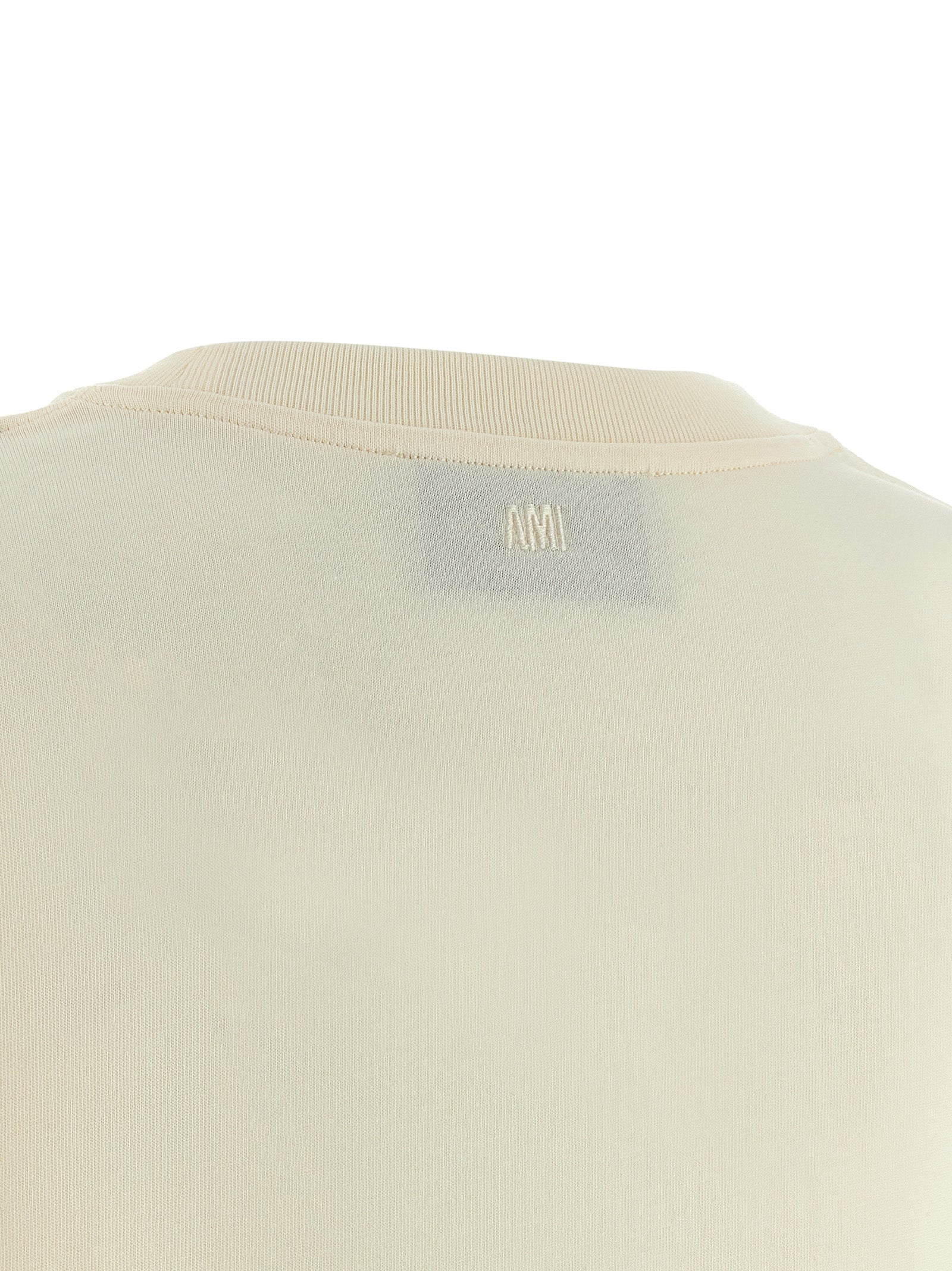 Ami Paris Beige Cotton T-Shirt