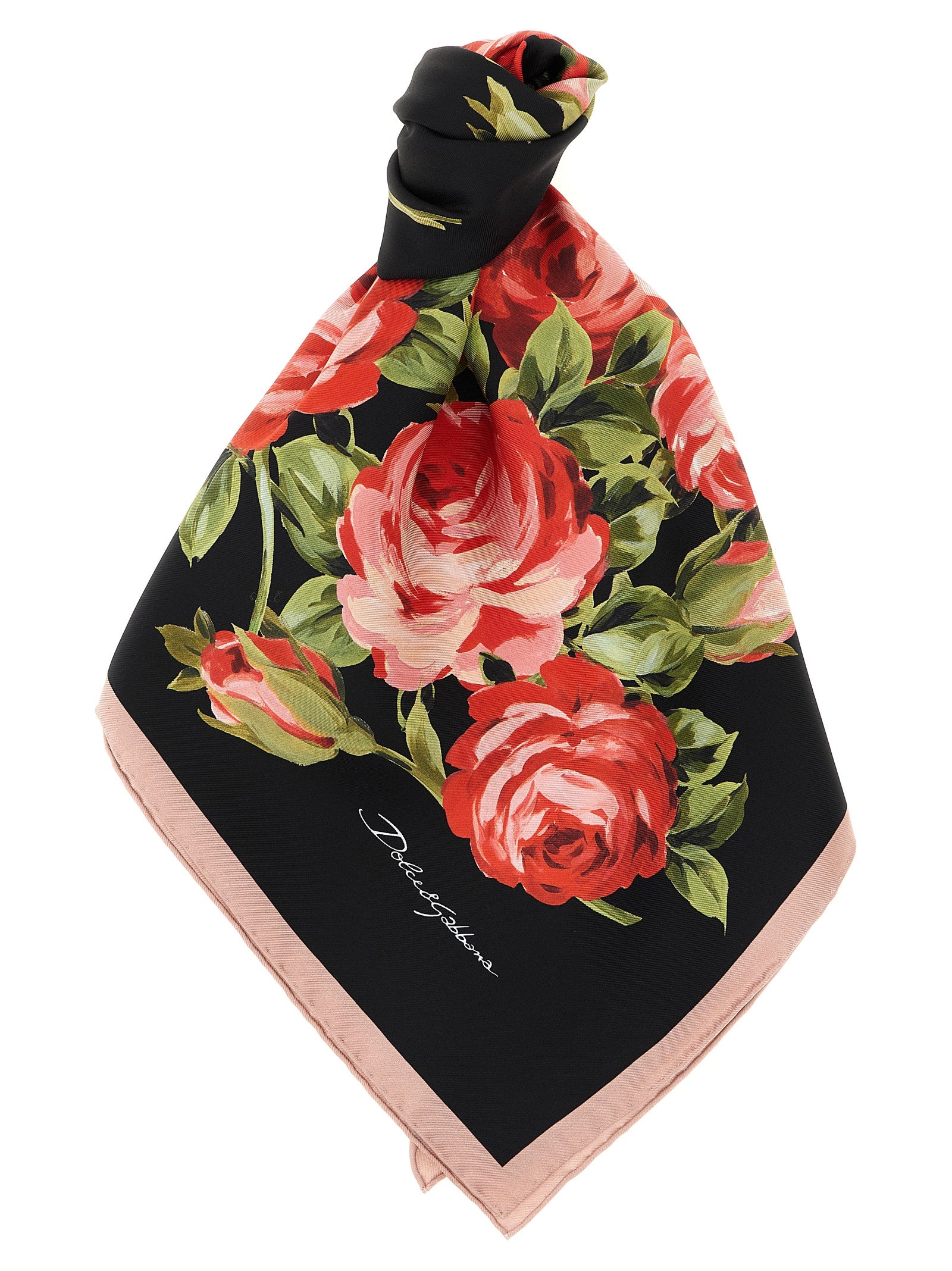 Dolce & Gabbana Black Silk Foulard