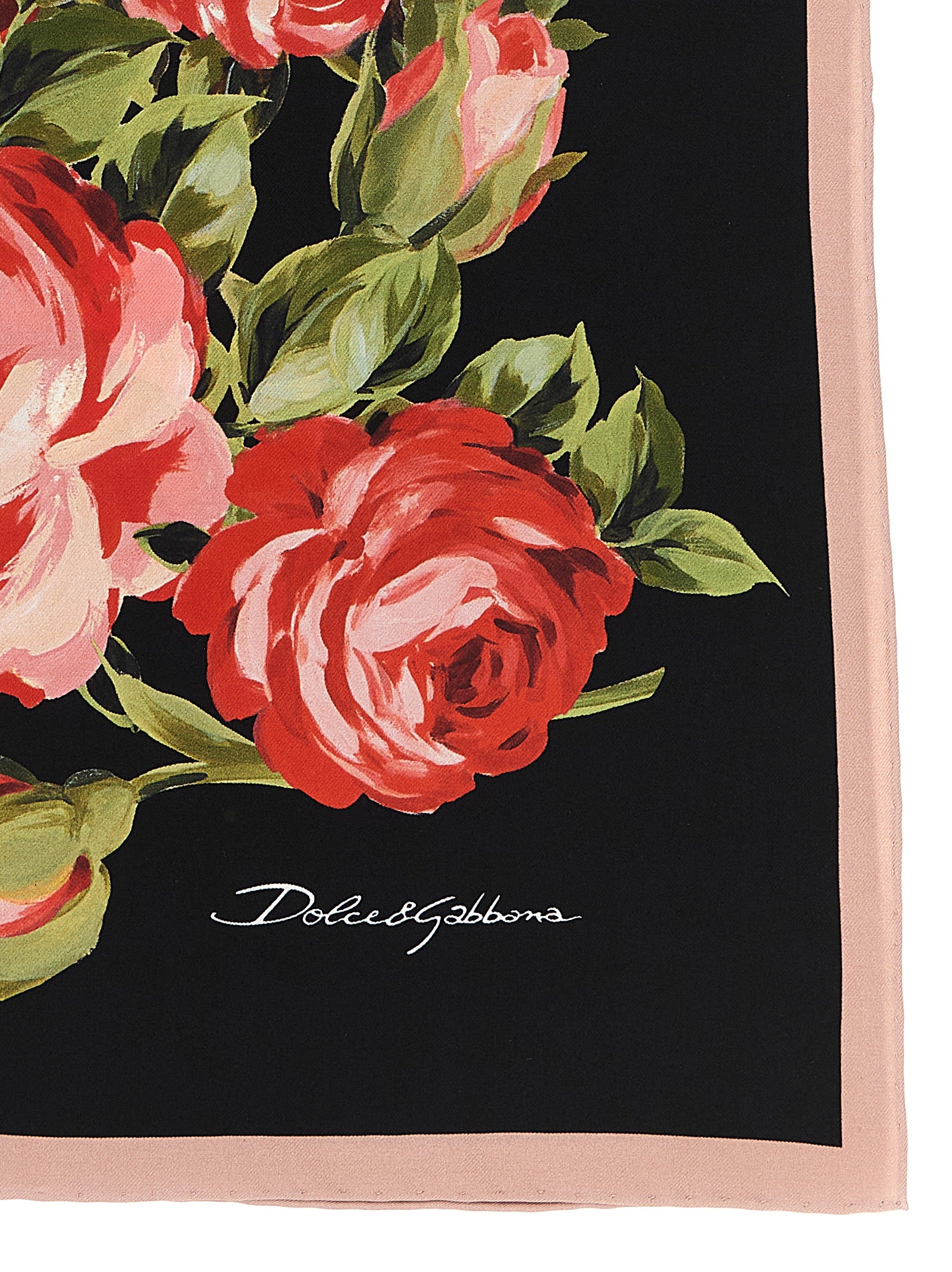 Dolce & Gabbana Black Silk Foulard