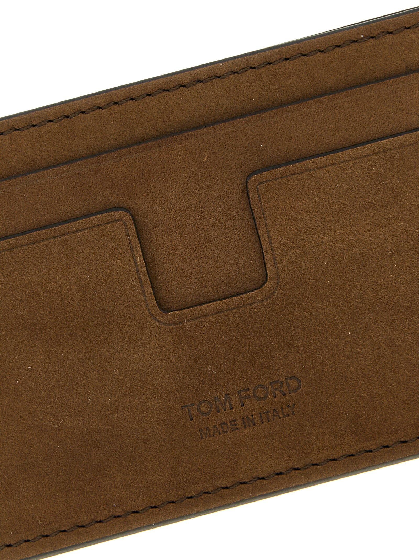 Tom Ford Brown Calfskin Cardholder