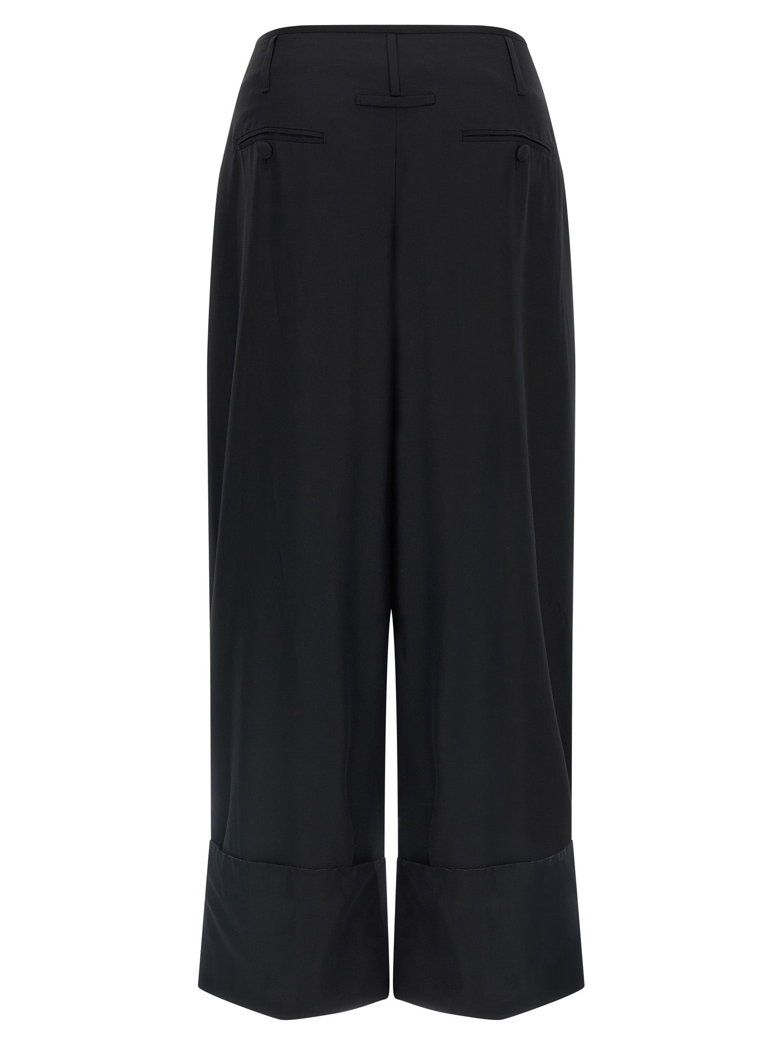 Darkpark Black Viscose Casual Pants