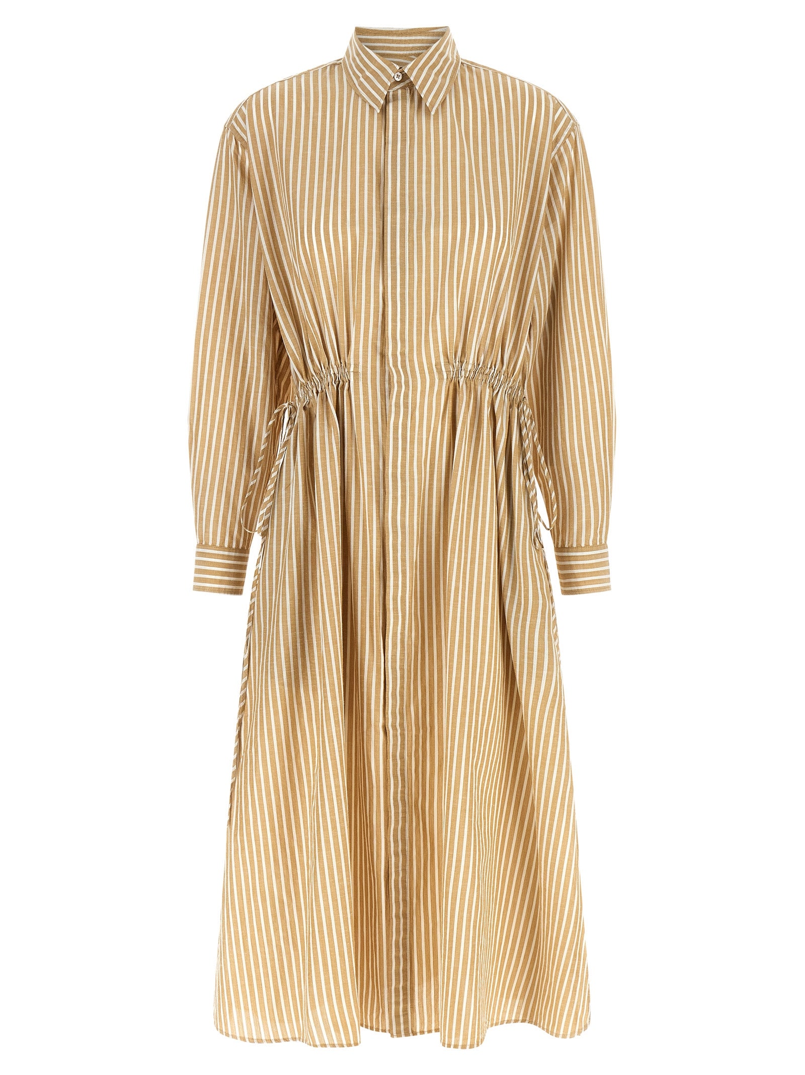 Polo Ralph Lauren Beige Cotton Midi Dress