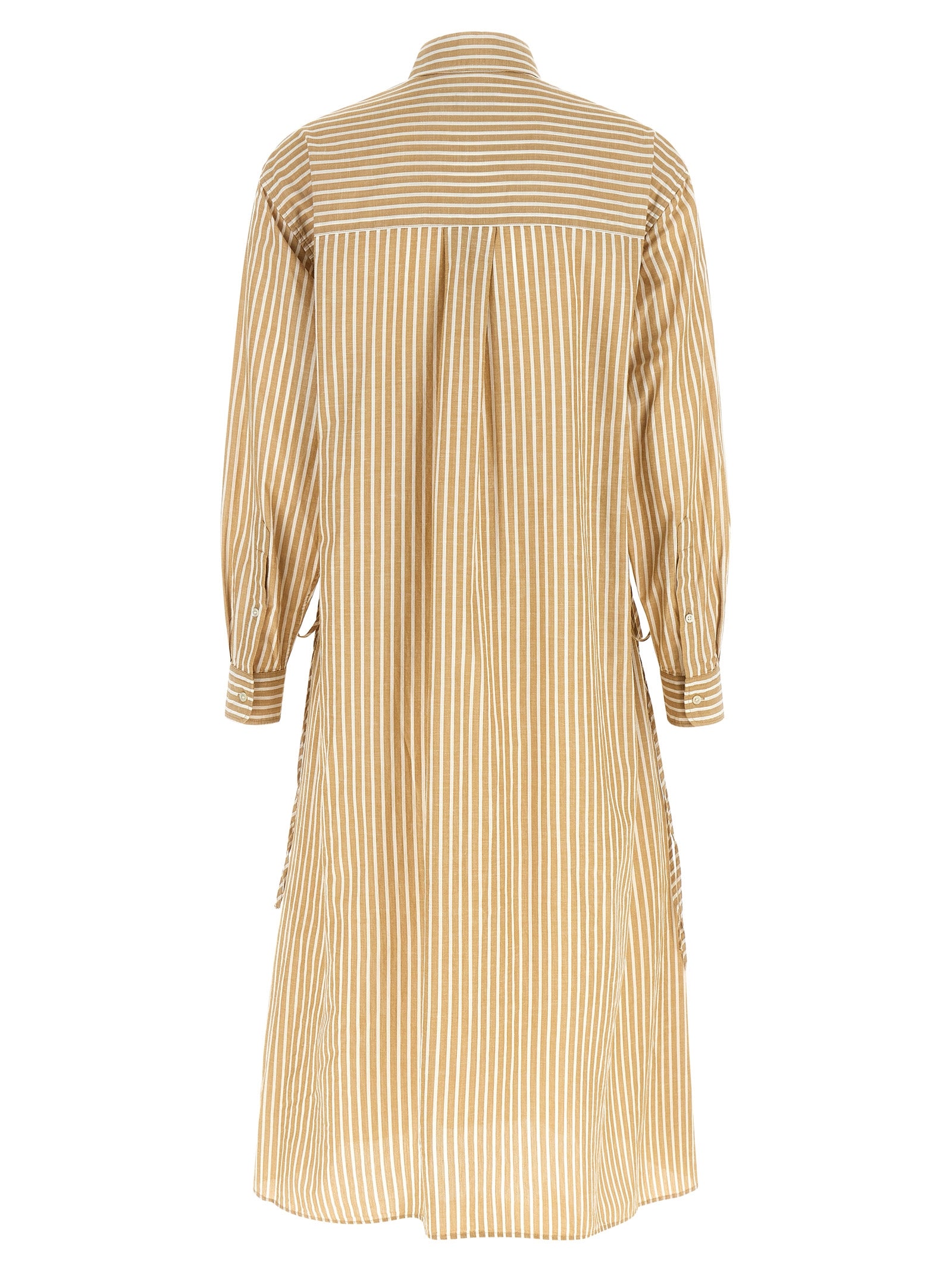 Polo Ralph Lauren Beige Cotton Midi Dress