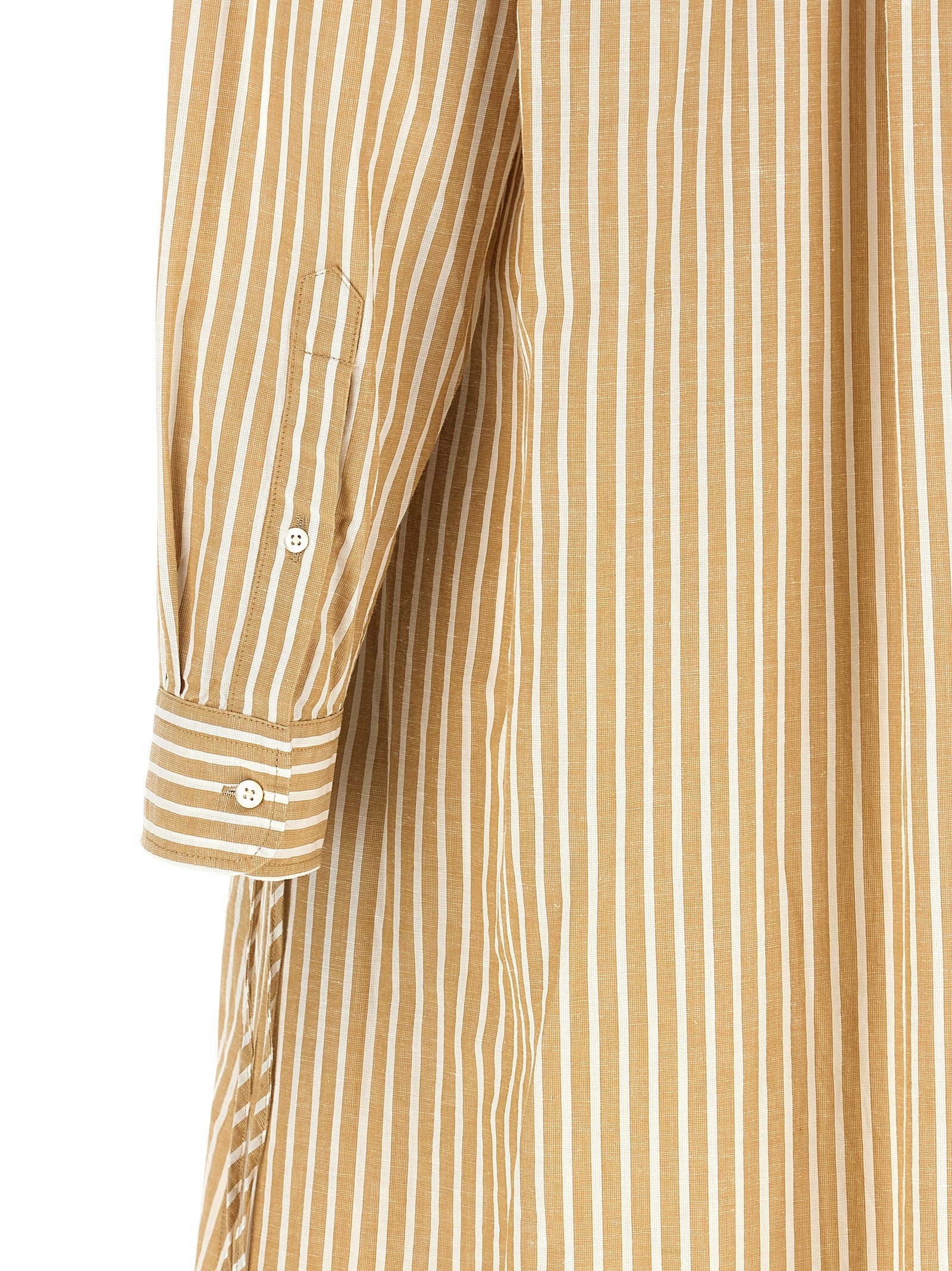 Polo Ralph Lauren Beige Cotton Midi Dress