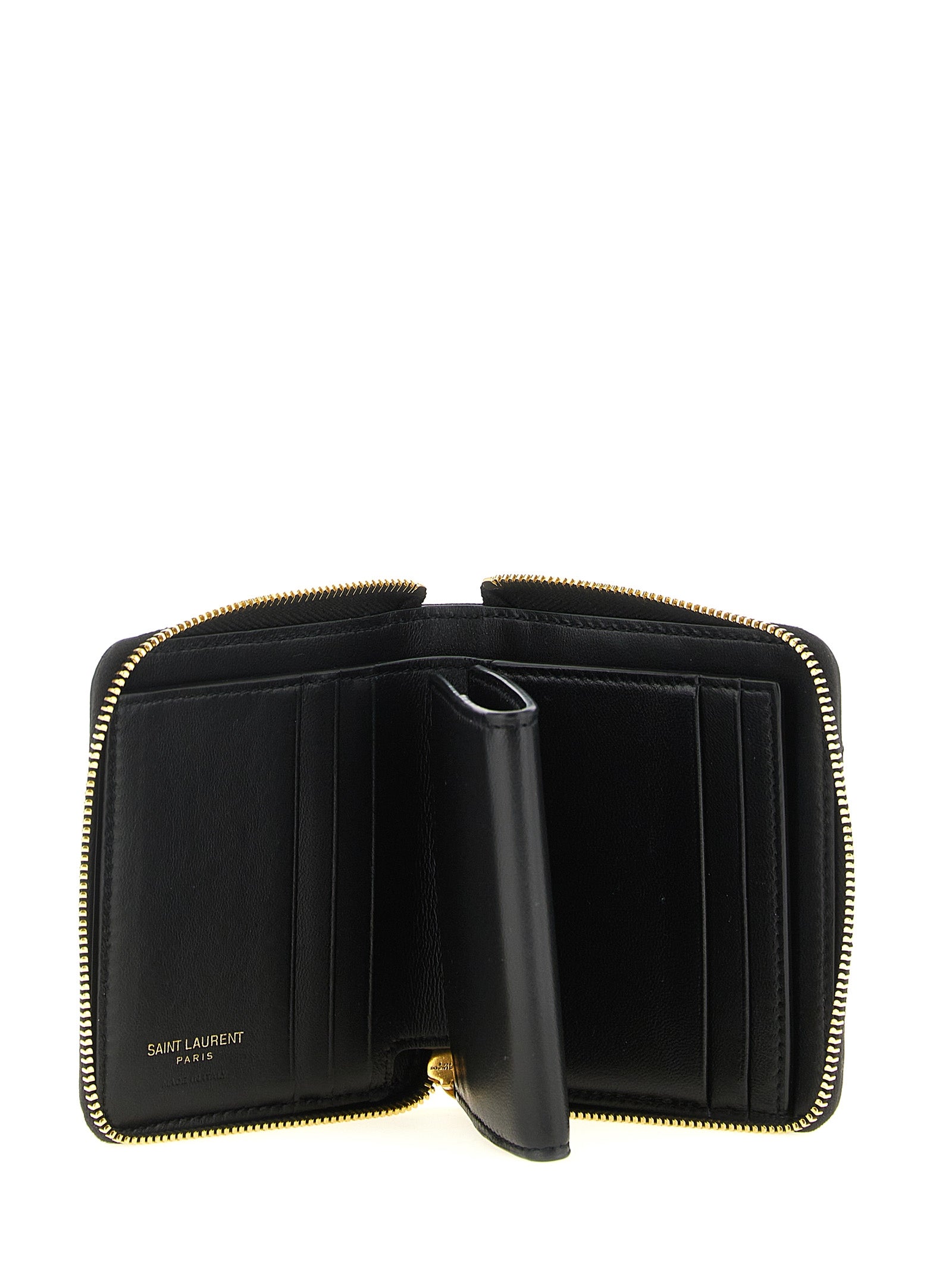 Saint Laurent Black Lamb Leather Cardholder