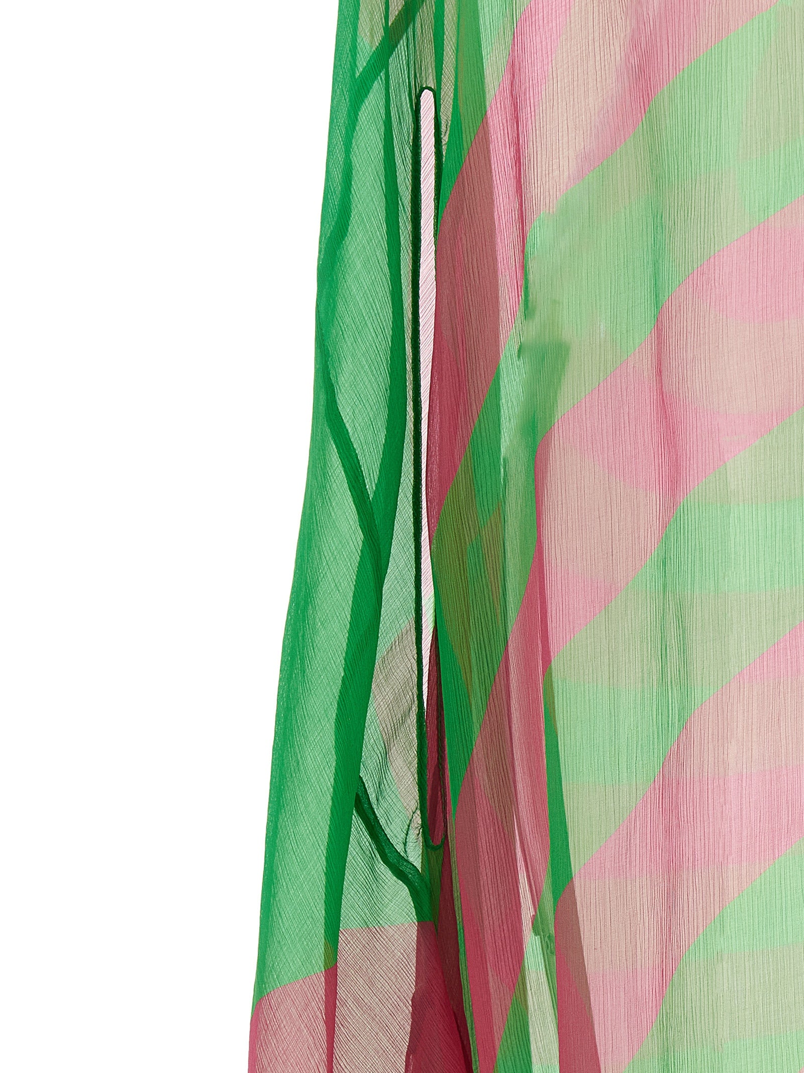 Dries Van Noten Bicolor Silk Midi Dress