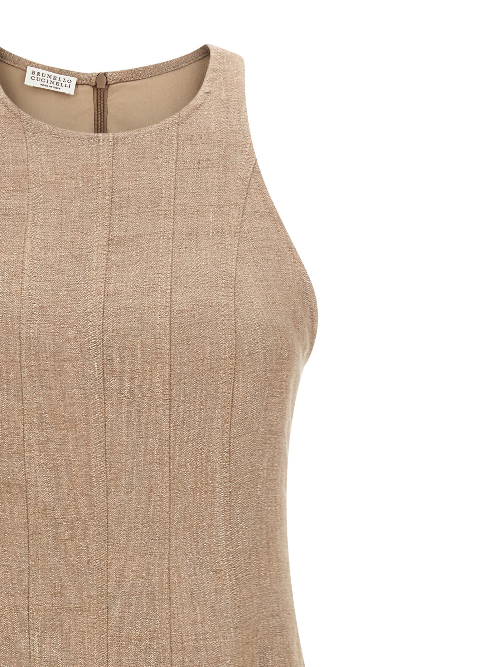 Brunello Cucinelli Beige Linen Long Dress