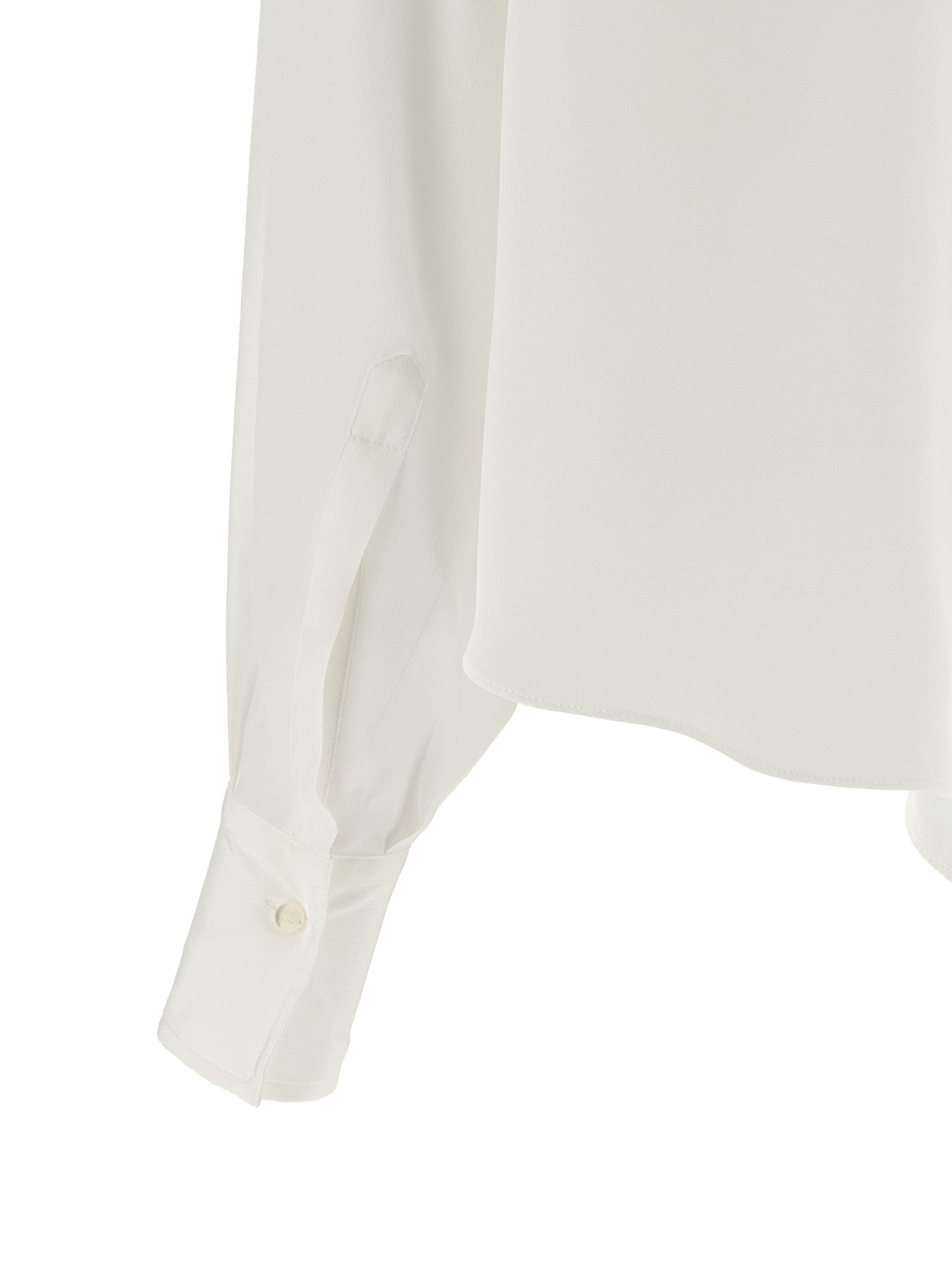 Brunello Cucinelli White Silk Blouse