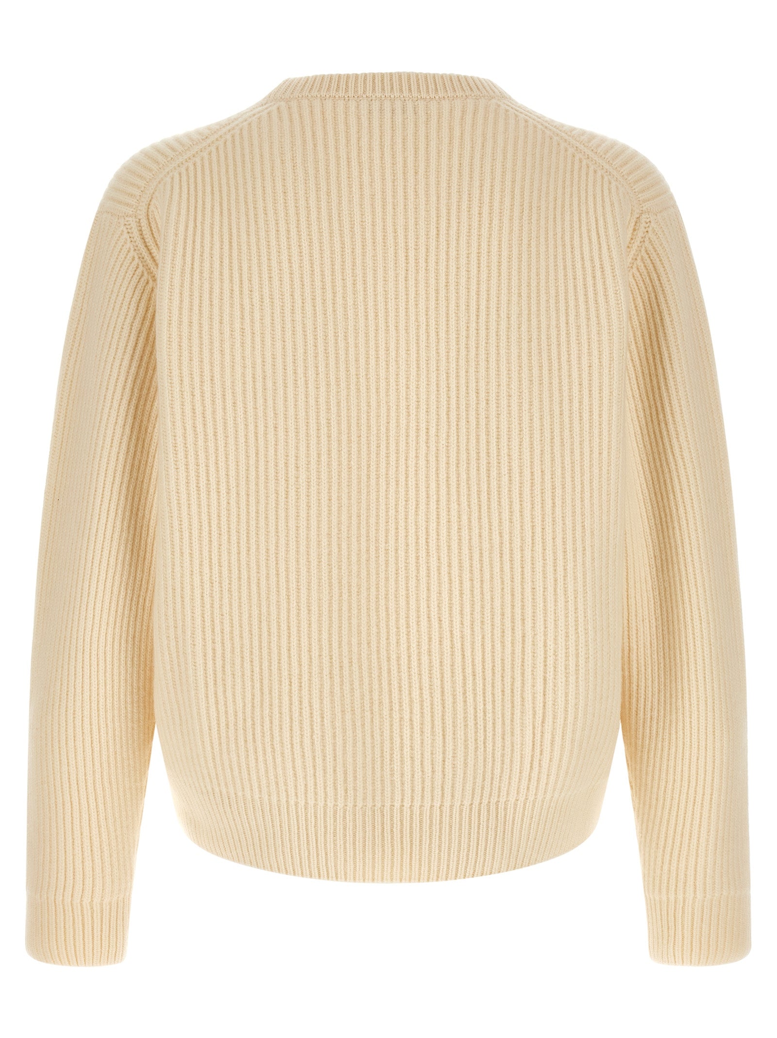 Jil Sander White Wool Cardigan