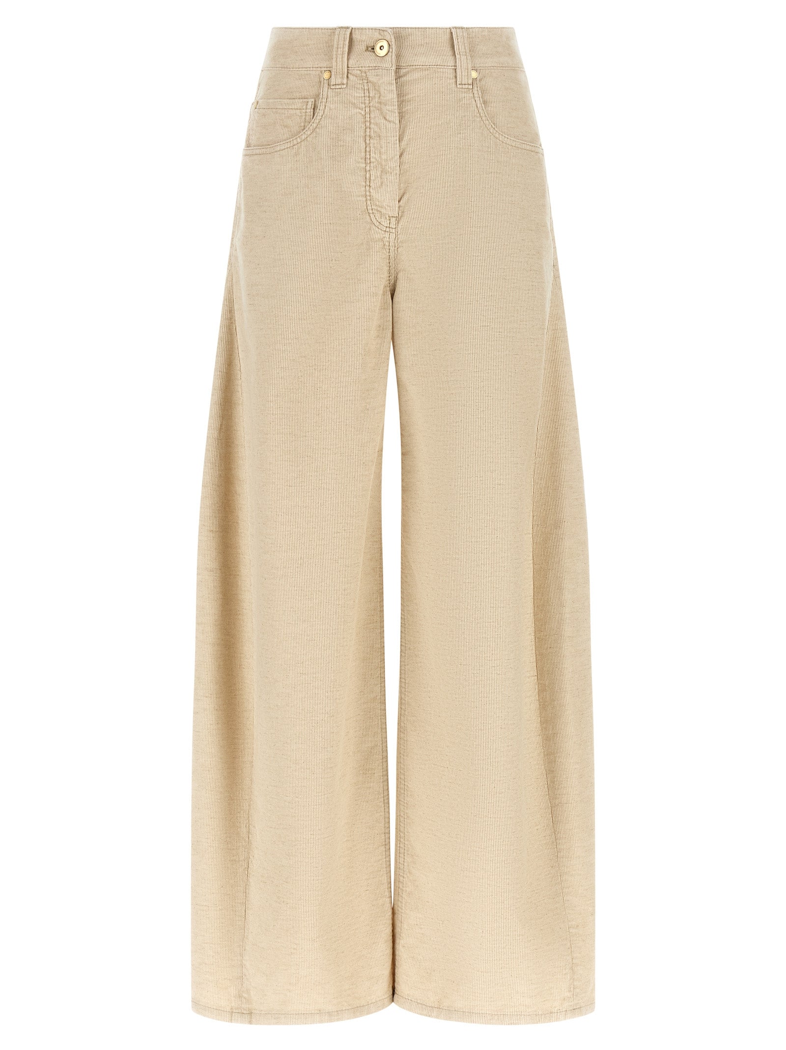 Brunello Cucinelli Beige Cotton Casual Pants