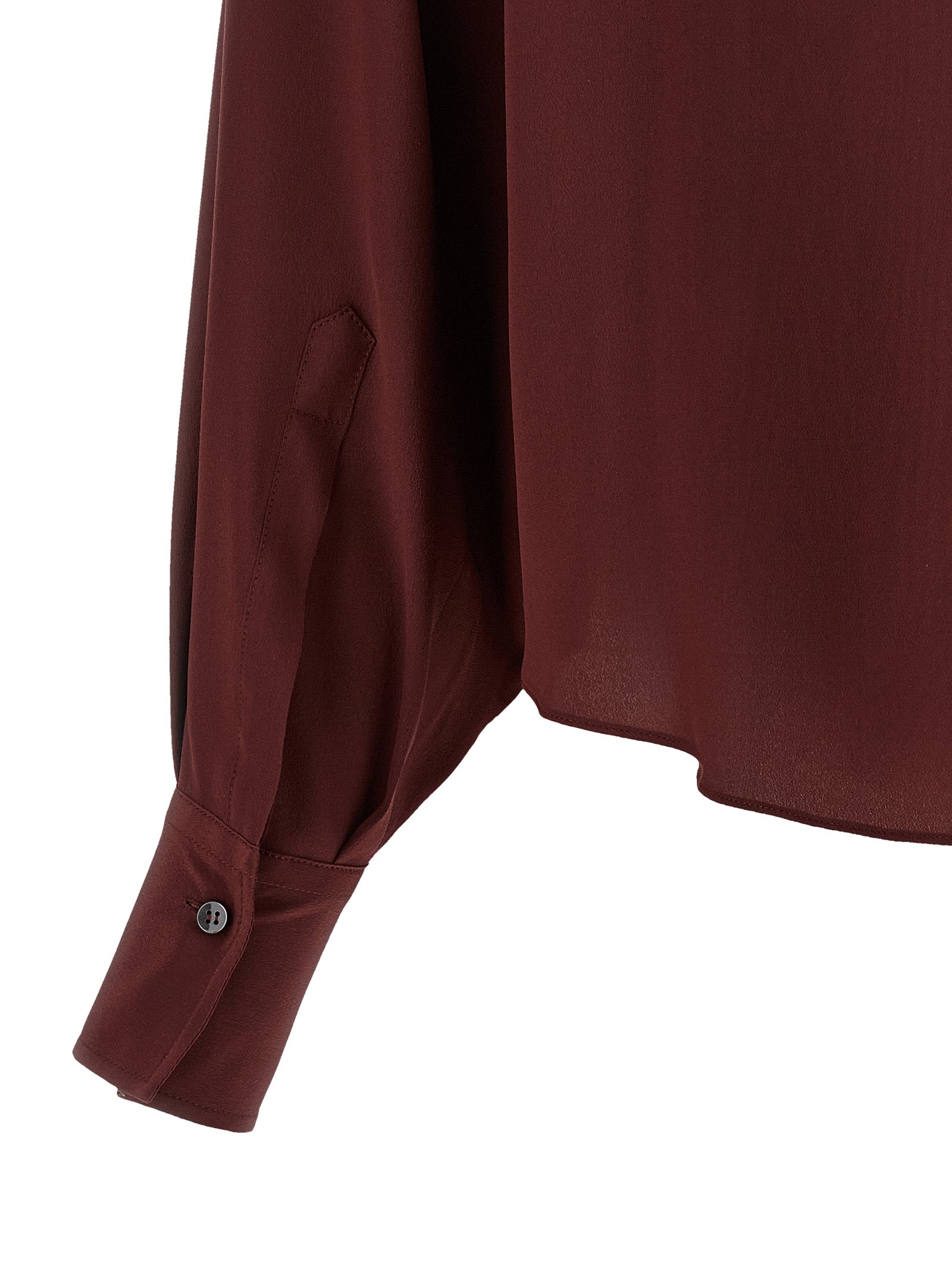 Brunello Cucinelli Bordeaux Silk Blouse