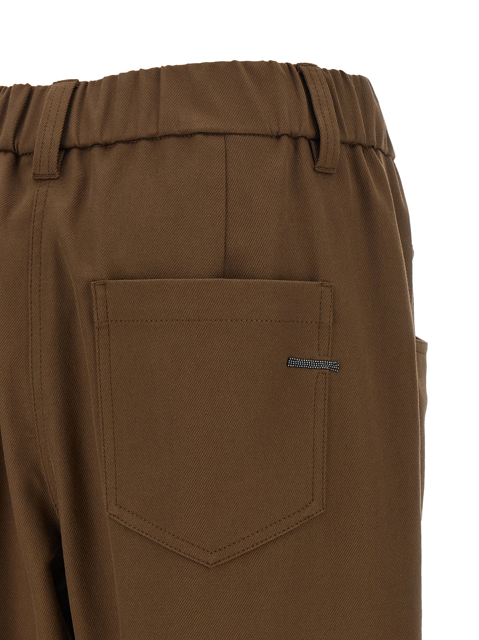 Brunello Cucinelli Brown Cotton Casual Pants