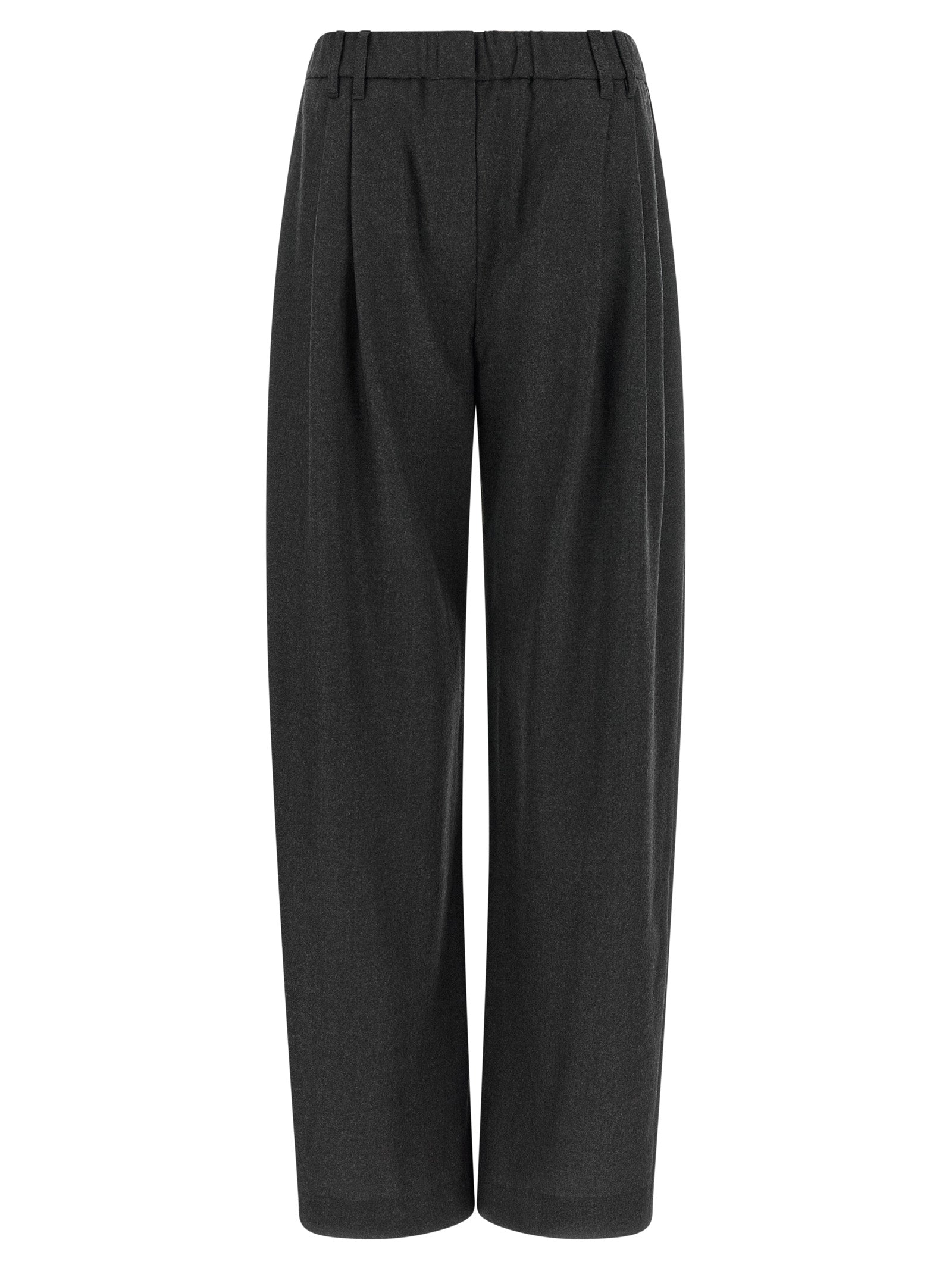 Brunello Cucinelli Gray Virgin Wool Casual Pants
