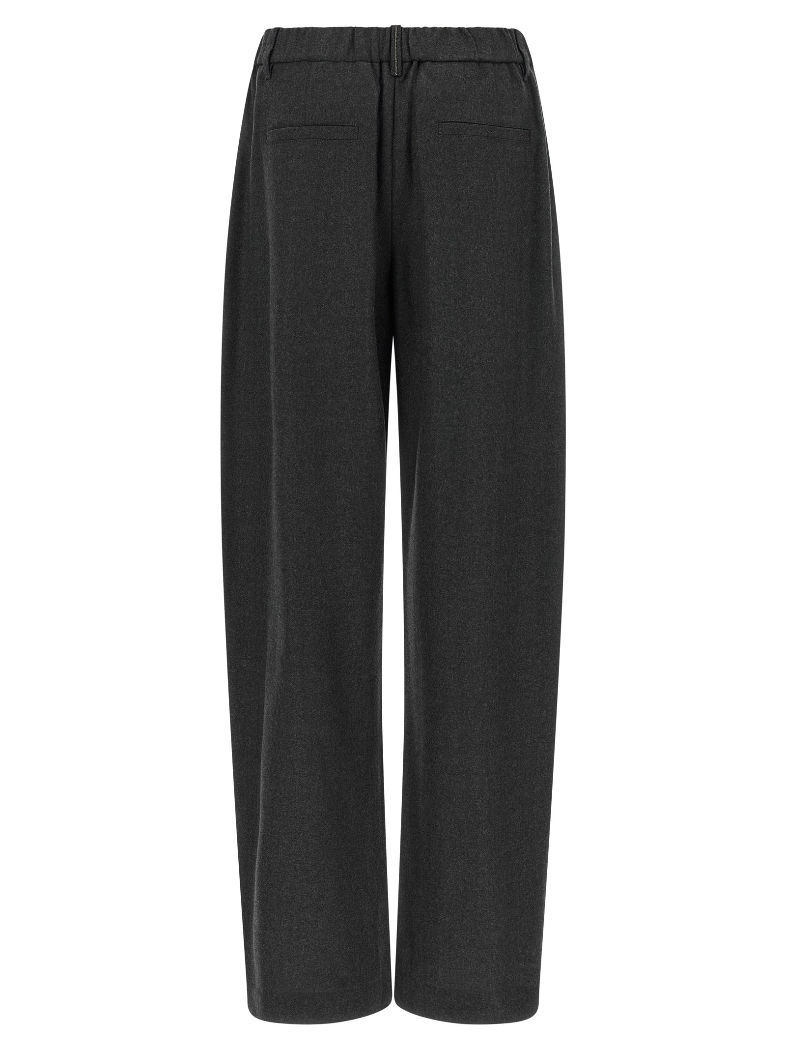 Brunello Cucinelli Gray Virgin Wool Casual Pants
