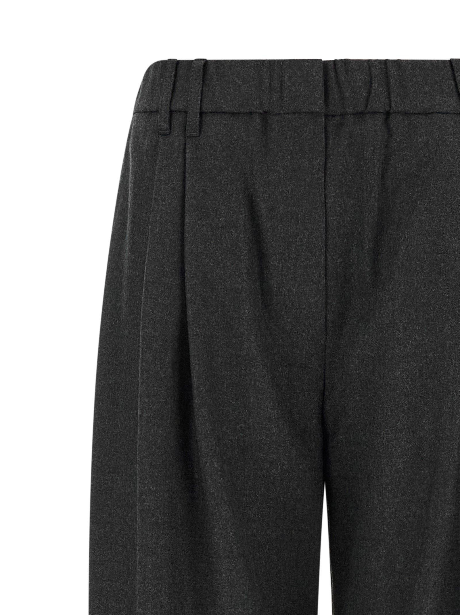 Brunello Cucinelli Gray Virgin Wool Casual Pants
