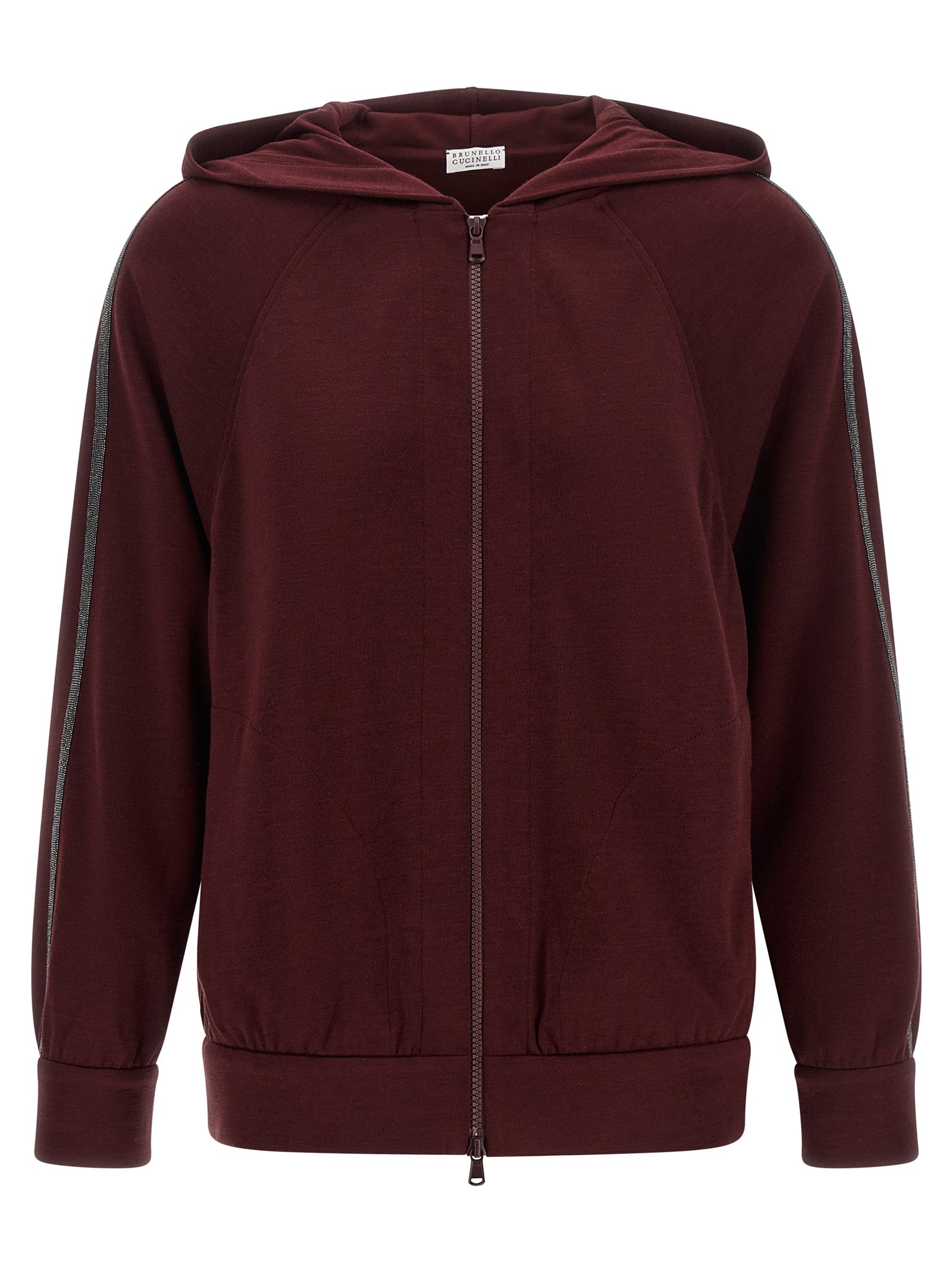 Brunello Cucinelli Bordeaux Cotton Sweatshirt