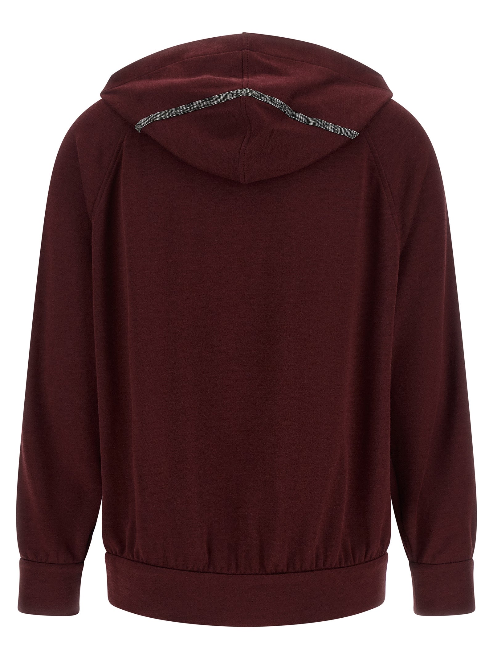 Brunello Cucinelli Bordeaux Cotton Sweatshirt