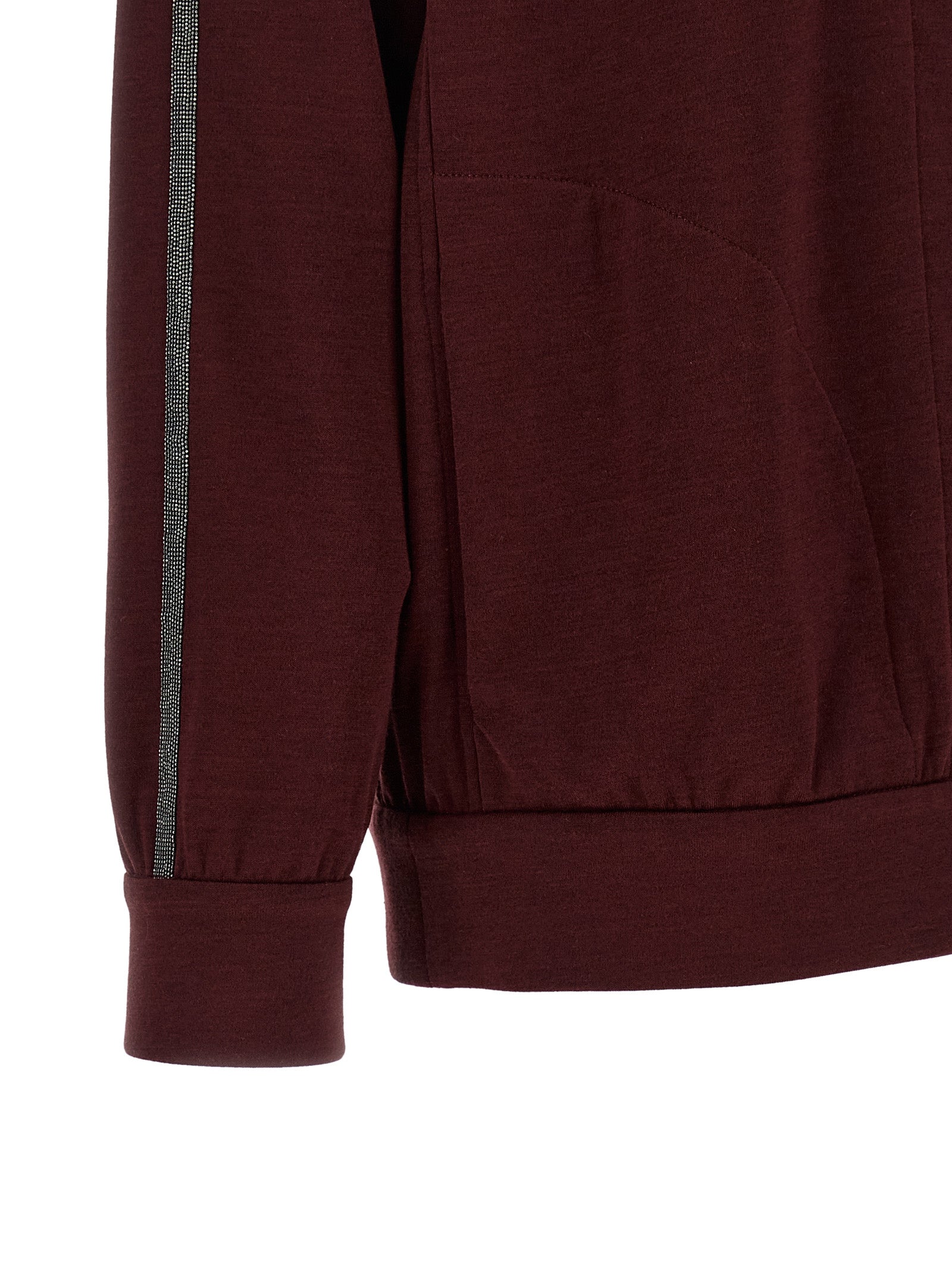 Brunello Cucinelli Bordeaux Cotton Sweatshirt