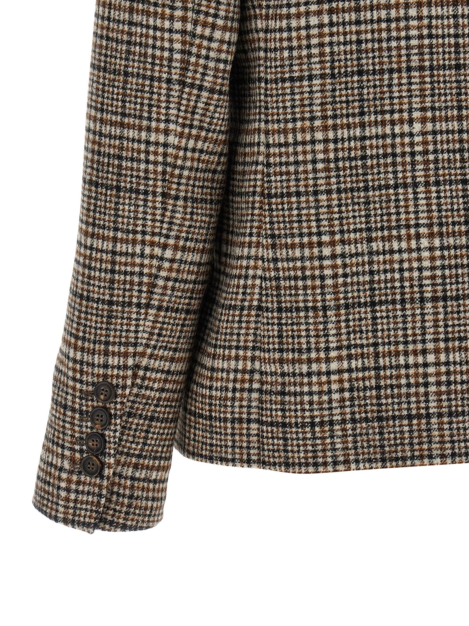 Brunello Cucinelli Beige Alpaca Leather Blazer