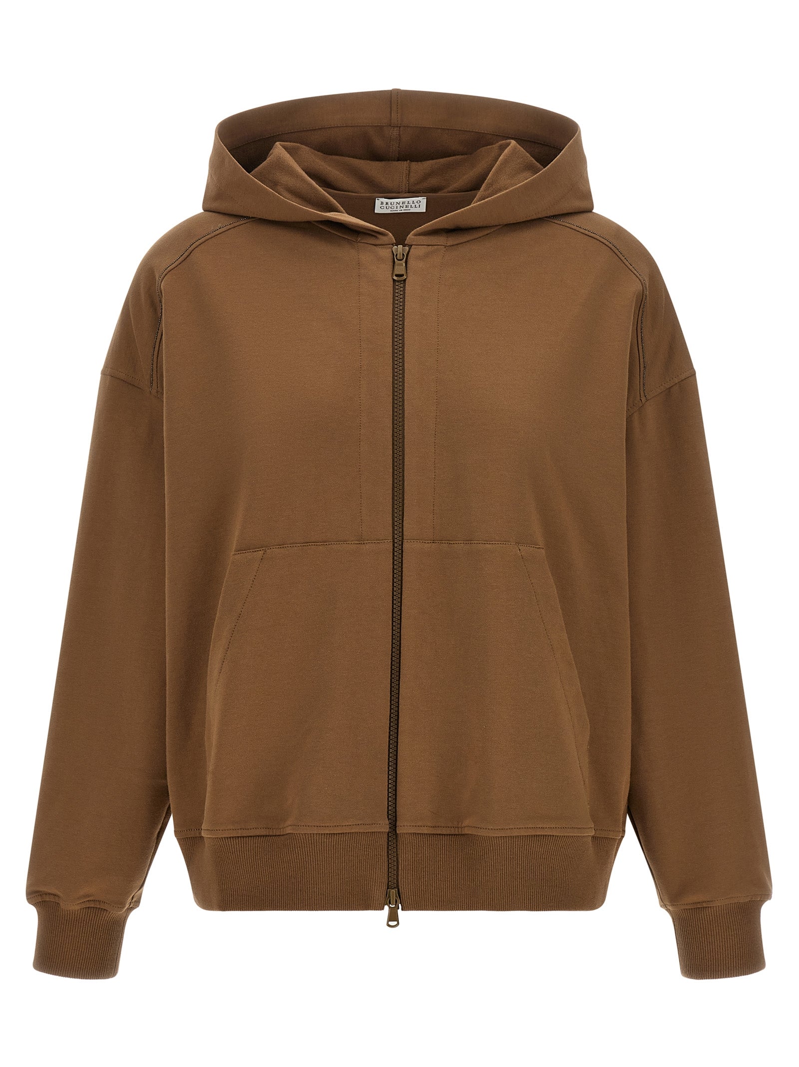 Brunello Cucinelli Brown Cotton Hoodie