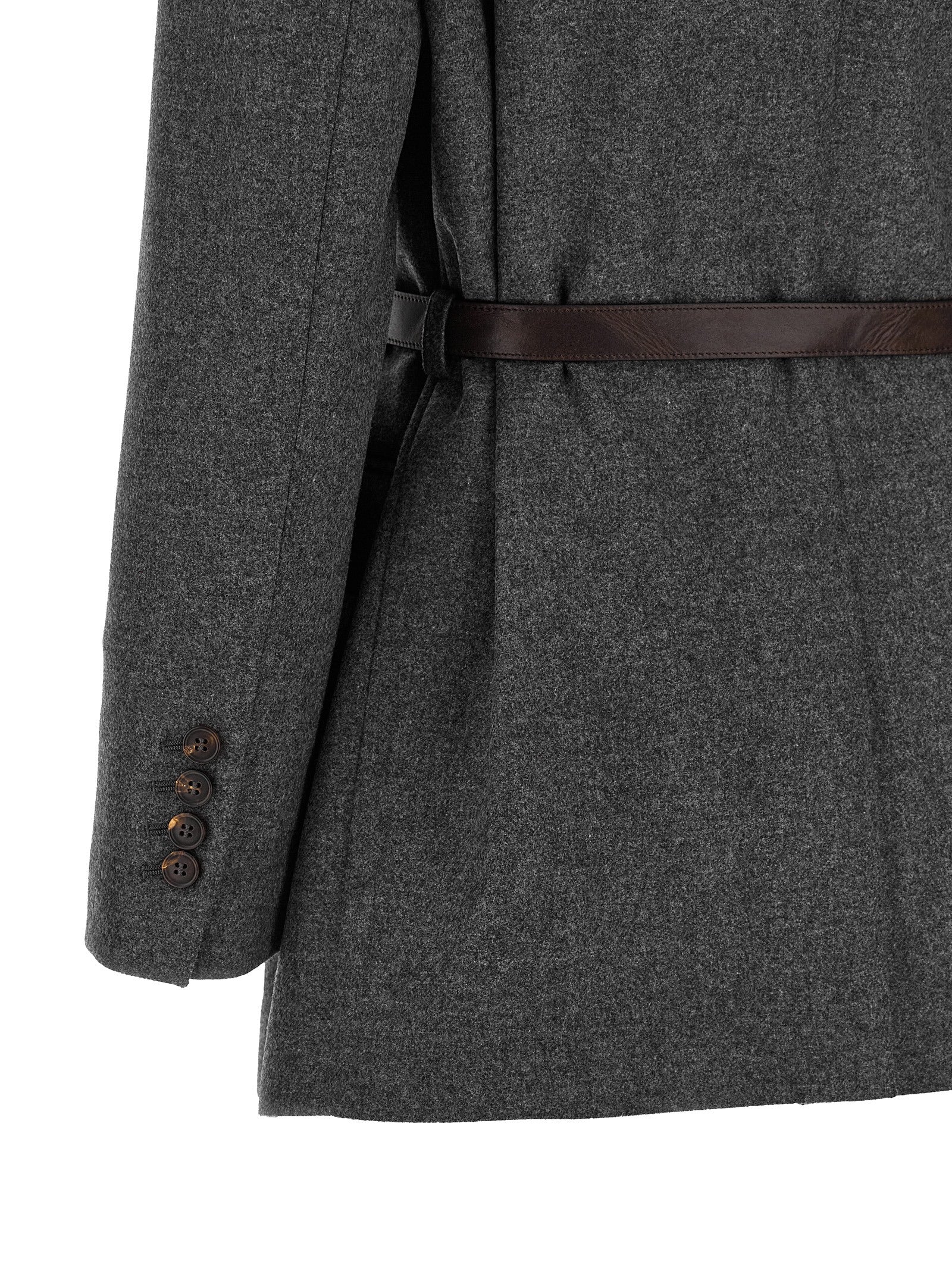 Brunello Cucinelli Gray Virgin Wool Blazer