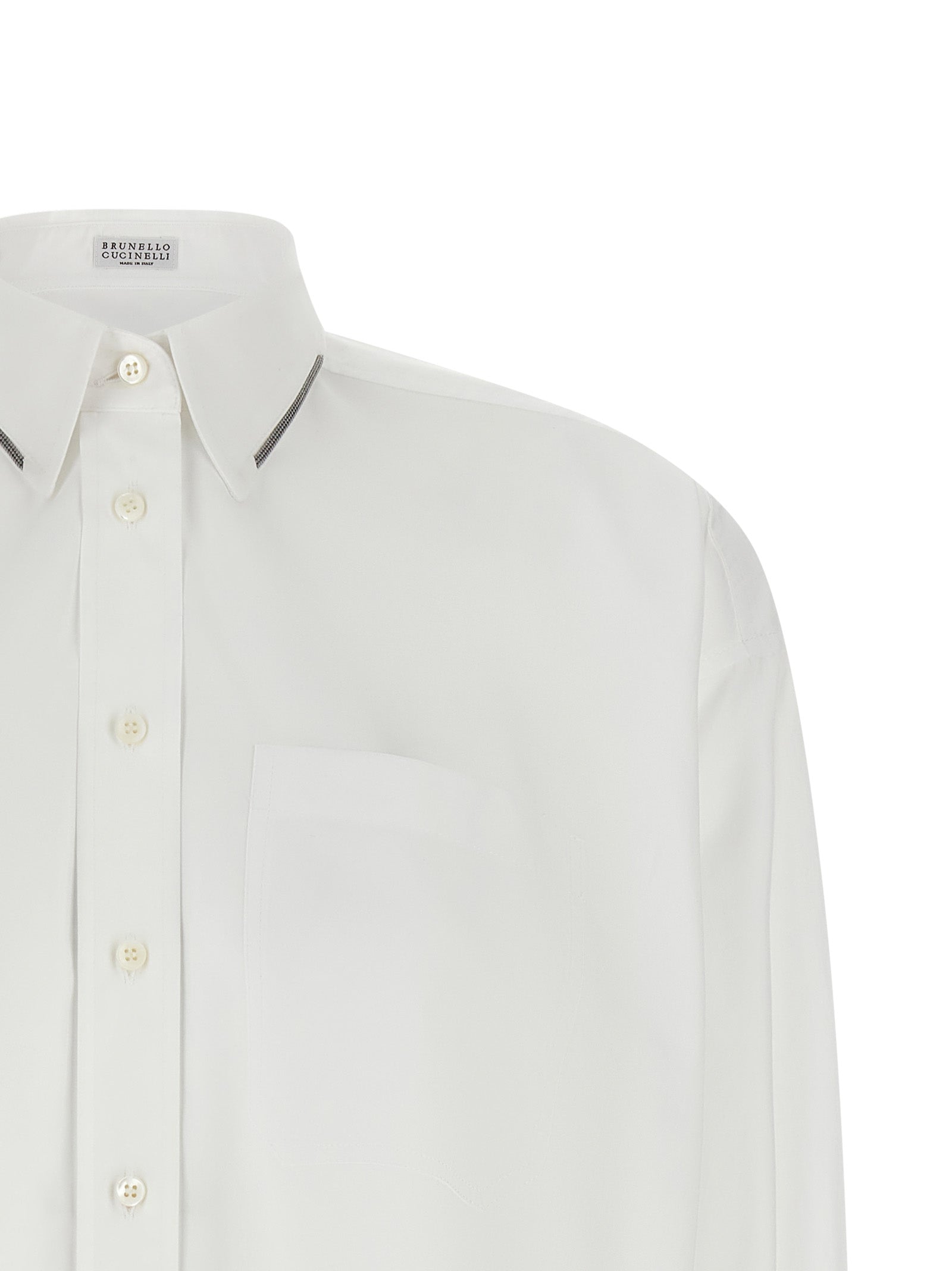 Brunello Cucinelli White Cotton Blouse