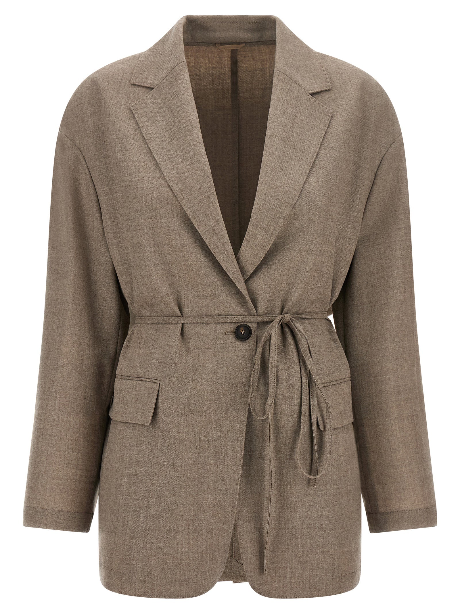 Brunello Cucinelli Beige Virgin Wool Blazer