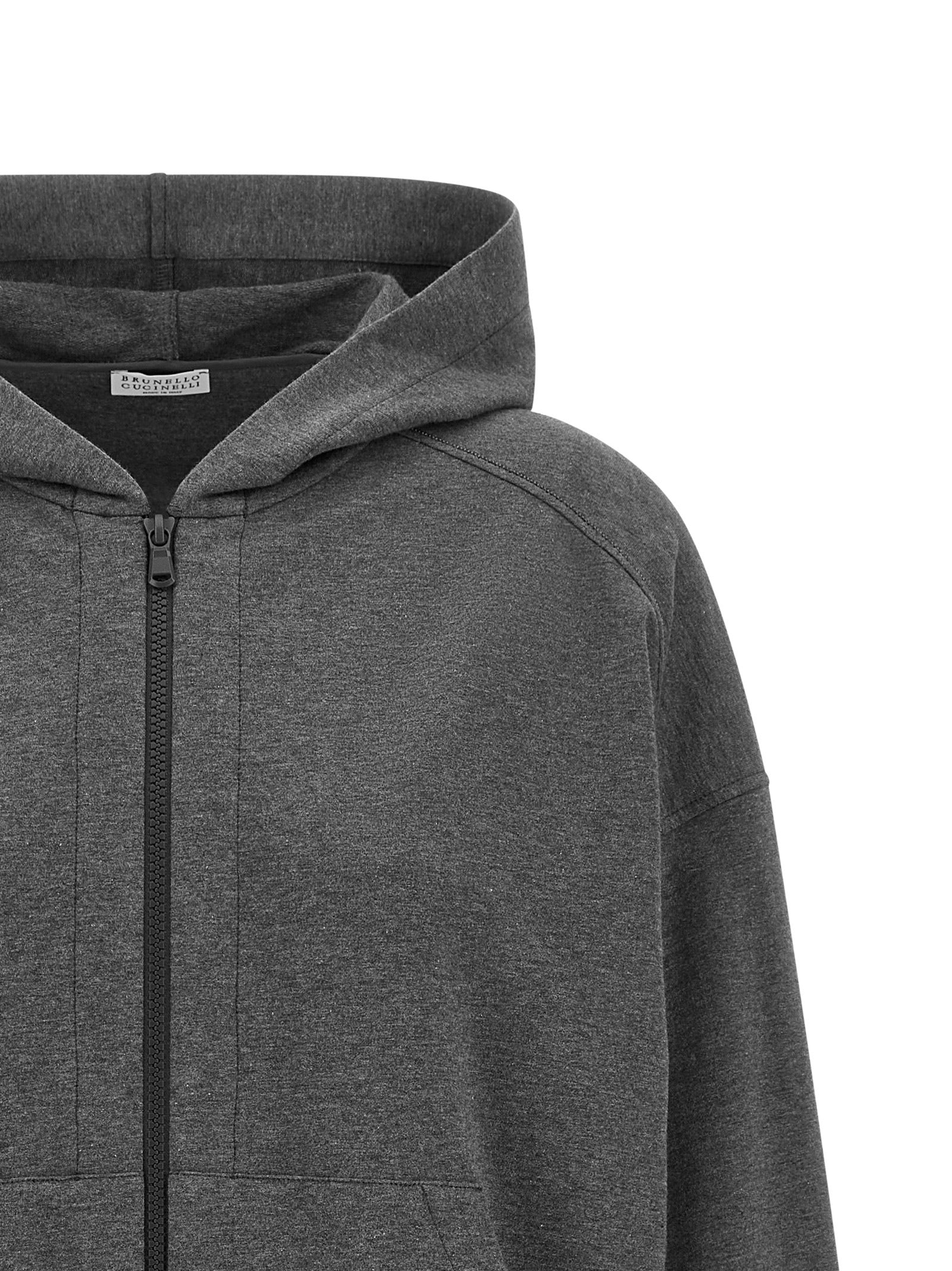 Brunello Cucinelli Gray Cotton Sweatshirt