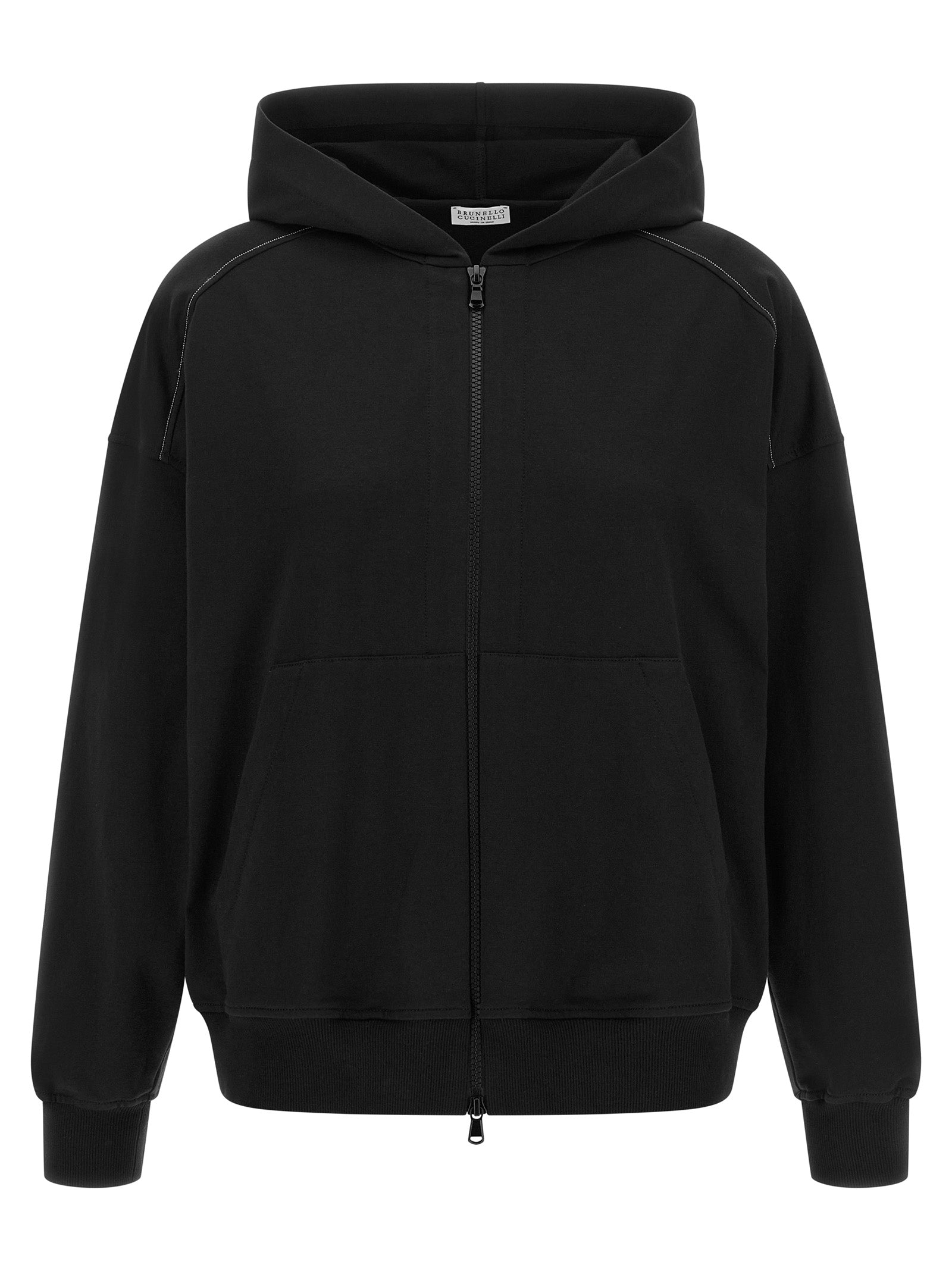 Brunello Cucinelli Black Cotton Sweatshirt