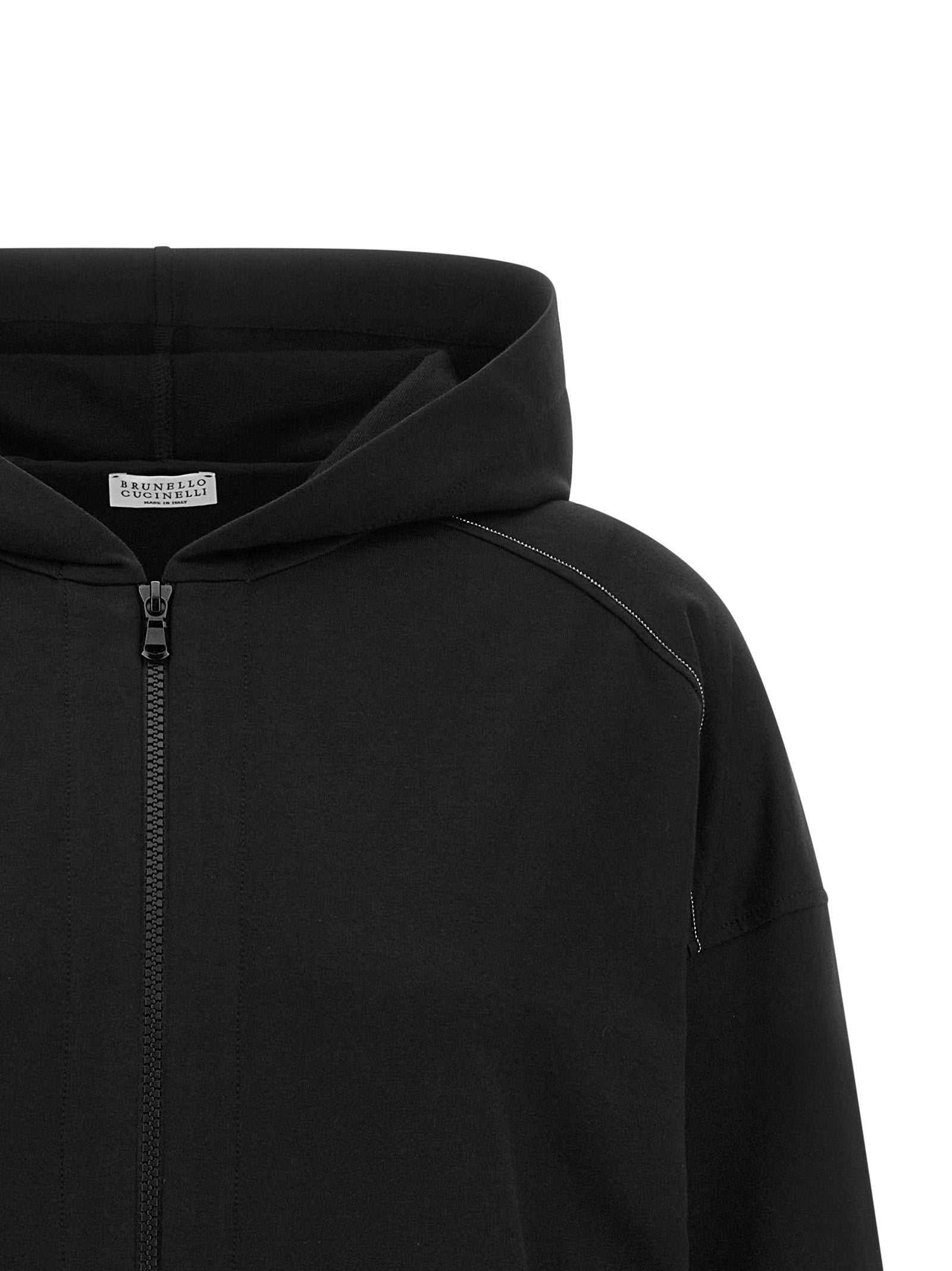 Brunello Cucinelli Black Cotton Sweatshirt