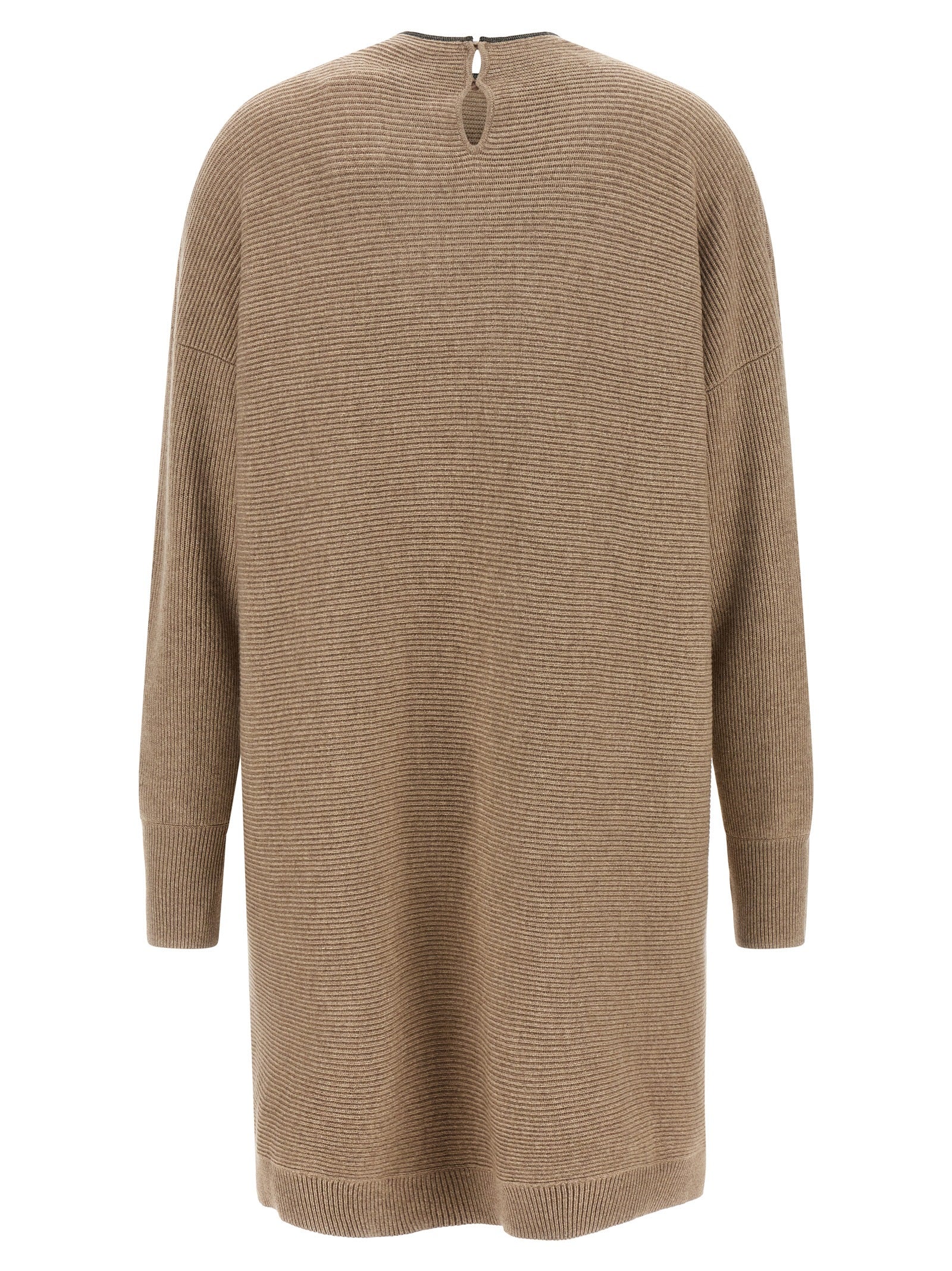Brunello Cucinelli Beige Virgin Wool Short Dress