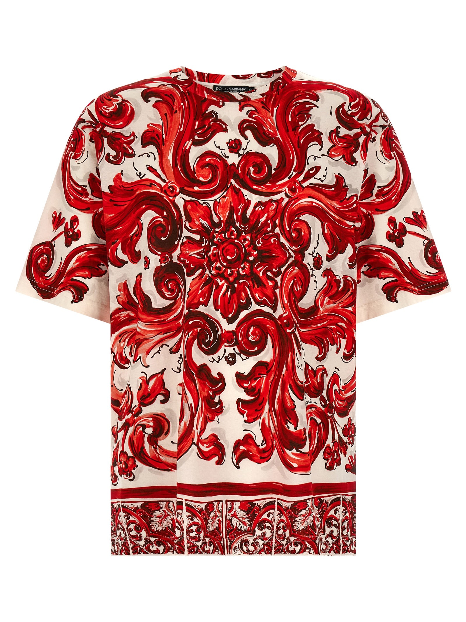 Dolce & Gabbana Red Cotton T-Shirt