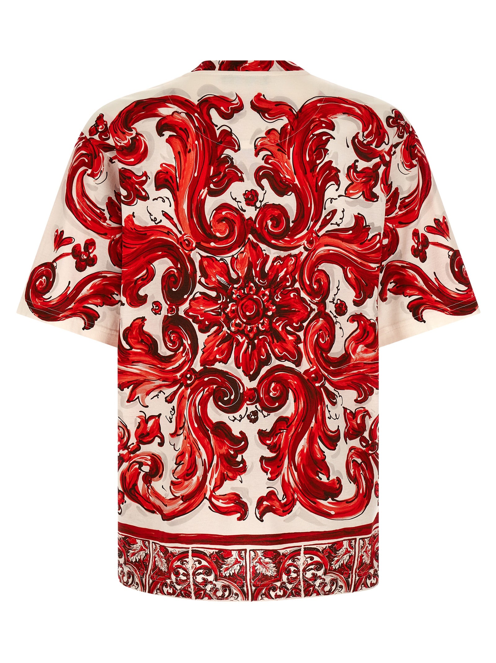 Dolce & Gabbana Red Cotton T-Shirt
