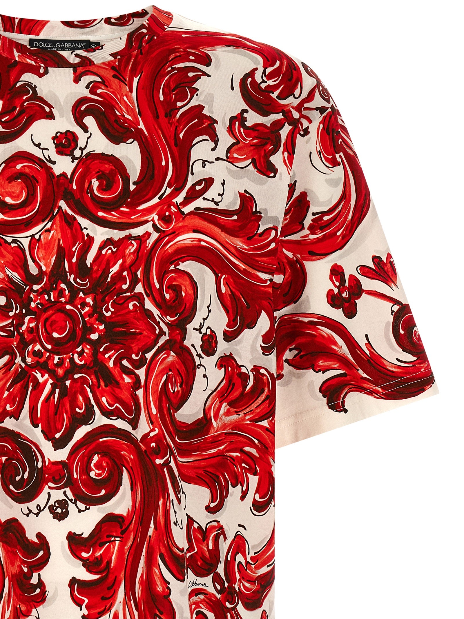 Dolce & Gabbana Red Cotton T-Shirt