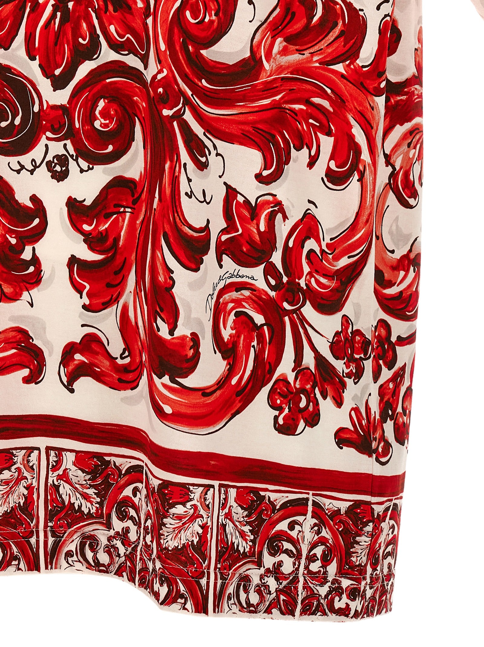 Dolce & Gabbana Red Cotton T-Shirt