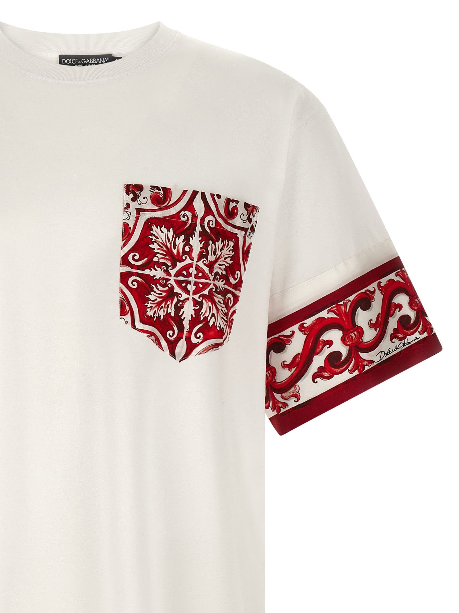 Dolce & Gabbana Red Cotton T-Shirt